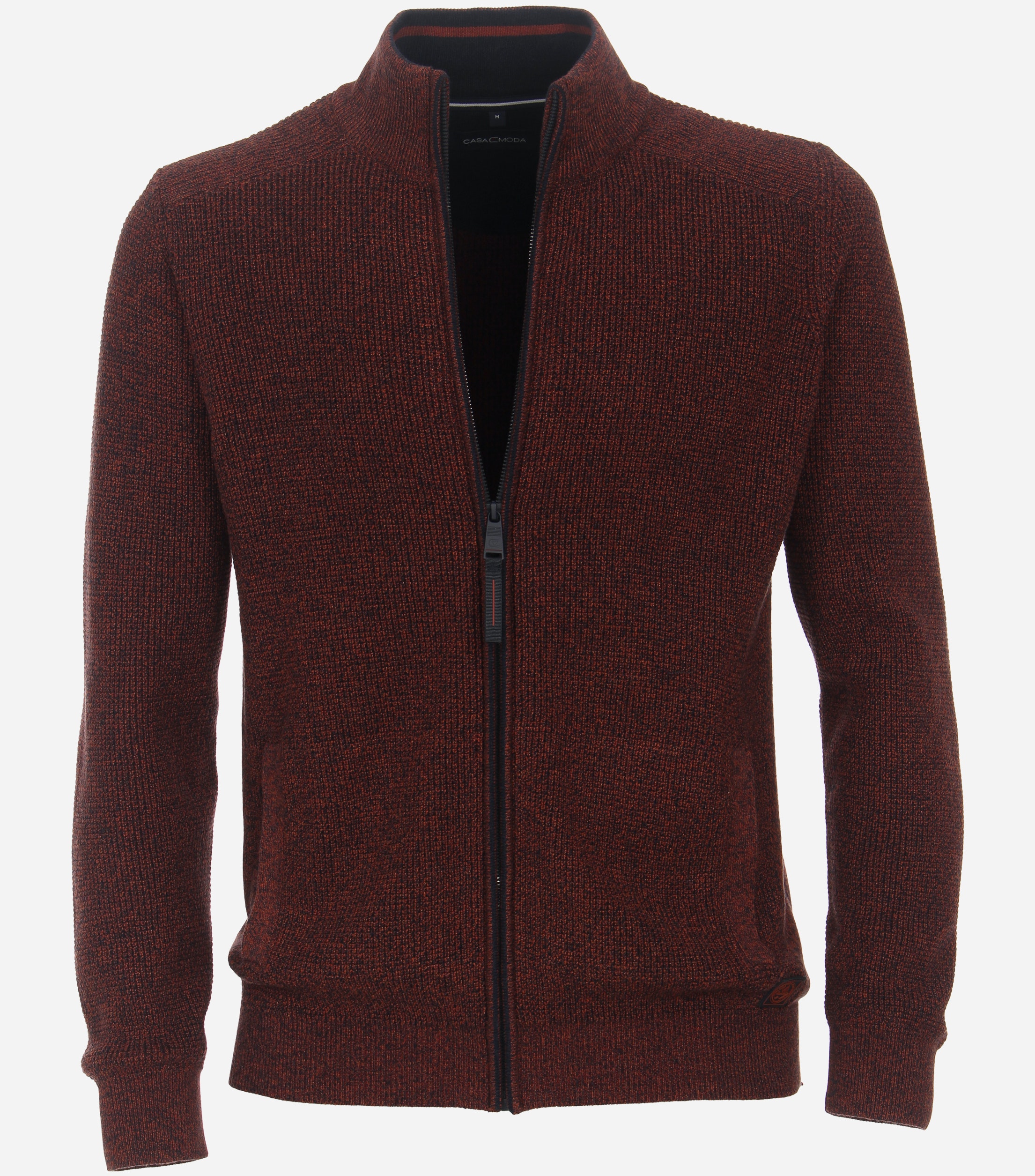 CASA MODA comfort fit vest, donkerrood melange