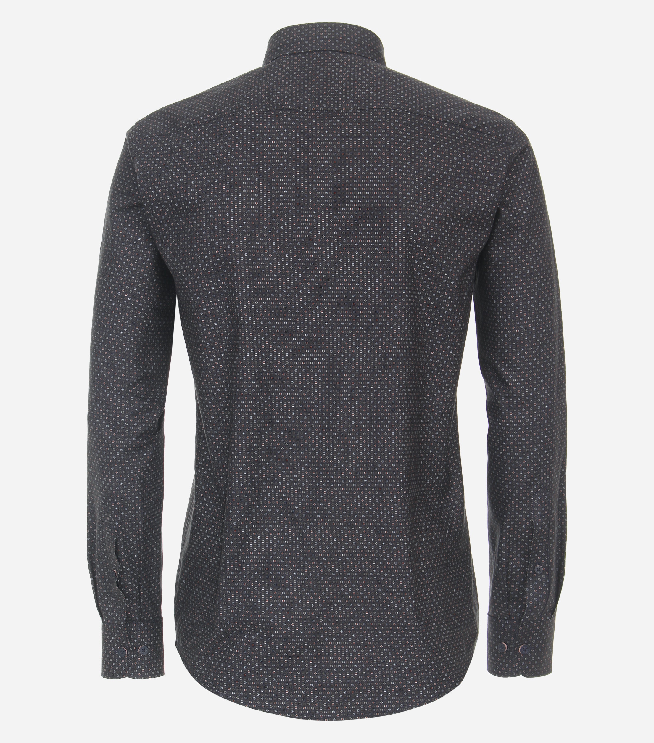 CASA MODA Sport casual fit overhemd, popeline, blauw dessin