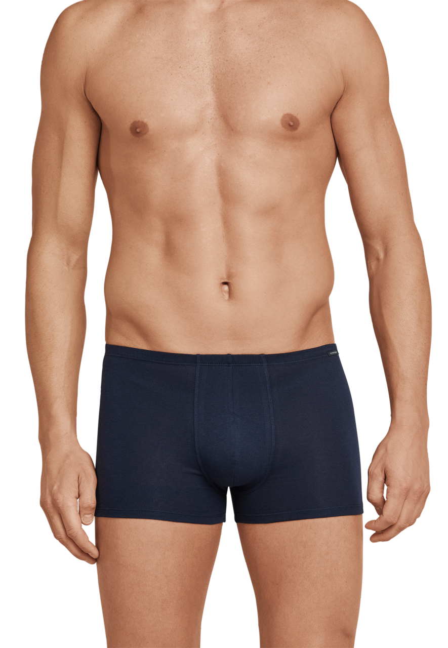 SCHIESSER Cotton Essentials boxer (2-pack), heren short donkerblauw