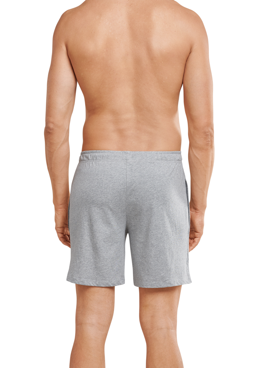 SCHIESSER Mix+Relax loungebroek kort, heren long boxer jersey grijs-melange