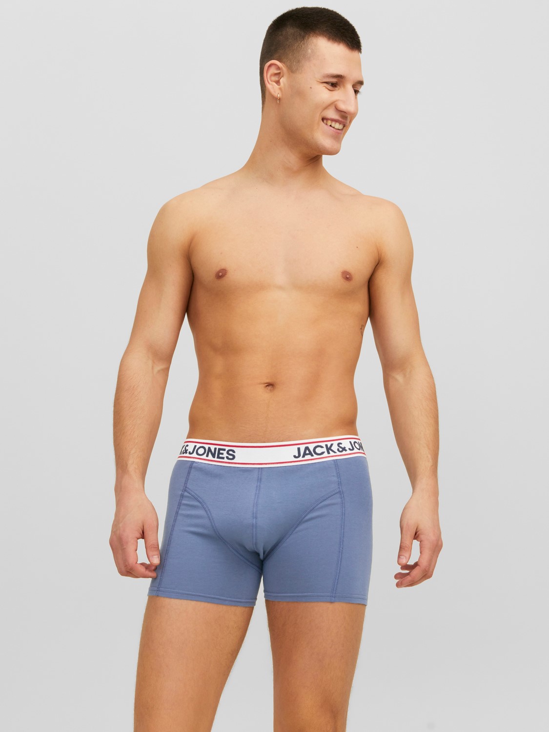 JACK & JONES Jacjake trunks (3-pack), heren boxers normale lengte, blauw