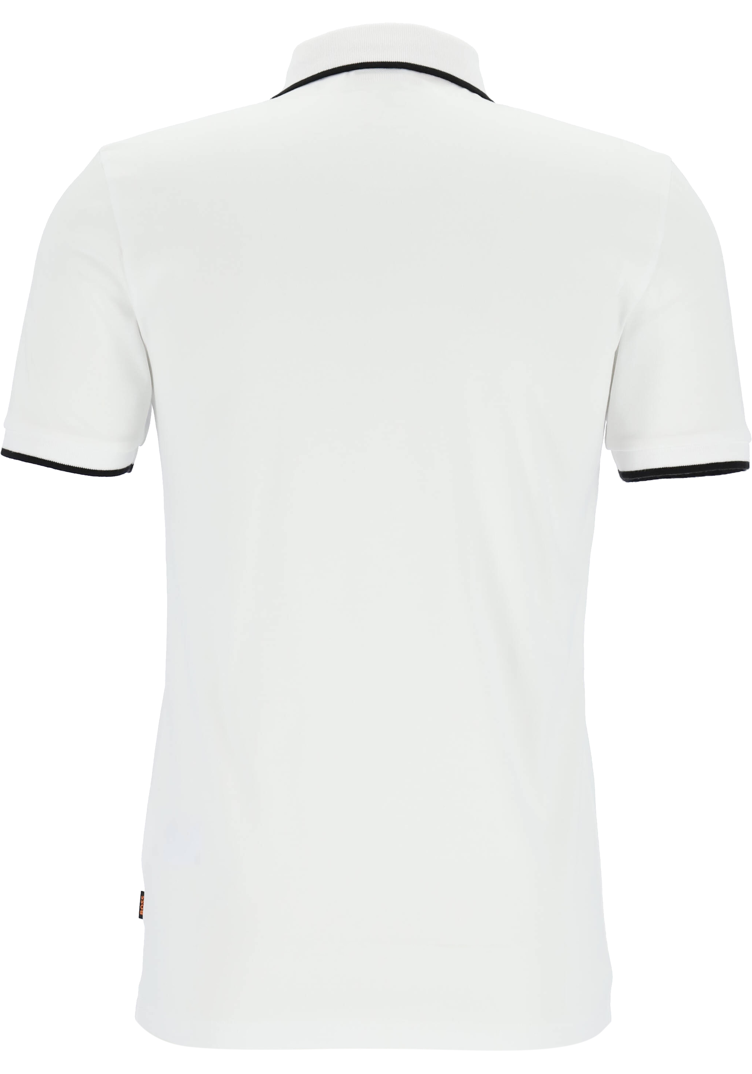 HUGO BOSS Passertip slim fit polo, stretch heren polo korte mouw, wit