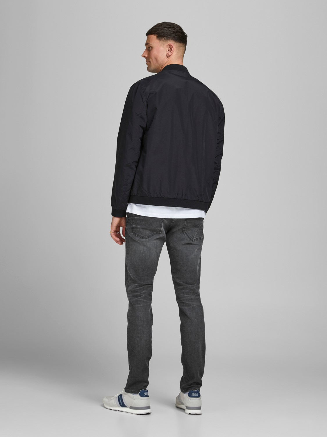 JACK & JONES Tim Original Jos regular fit, heren jeans, grijs denim