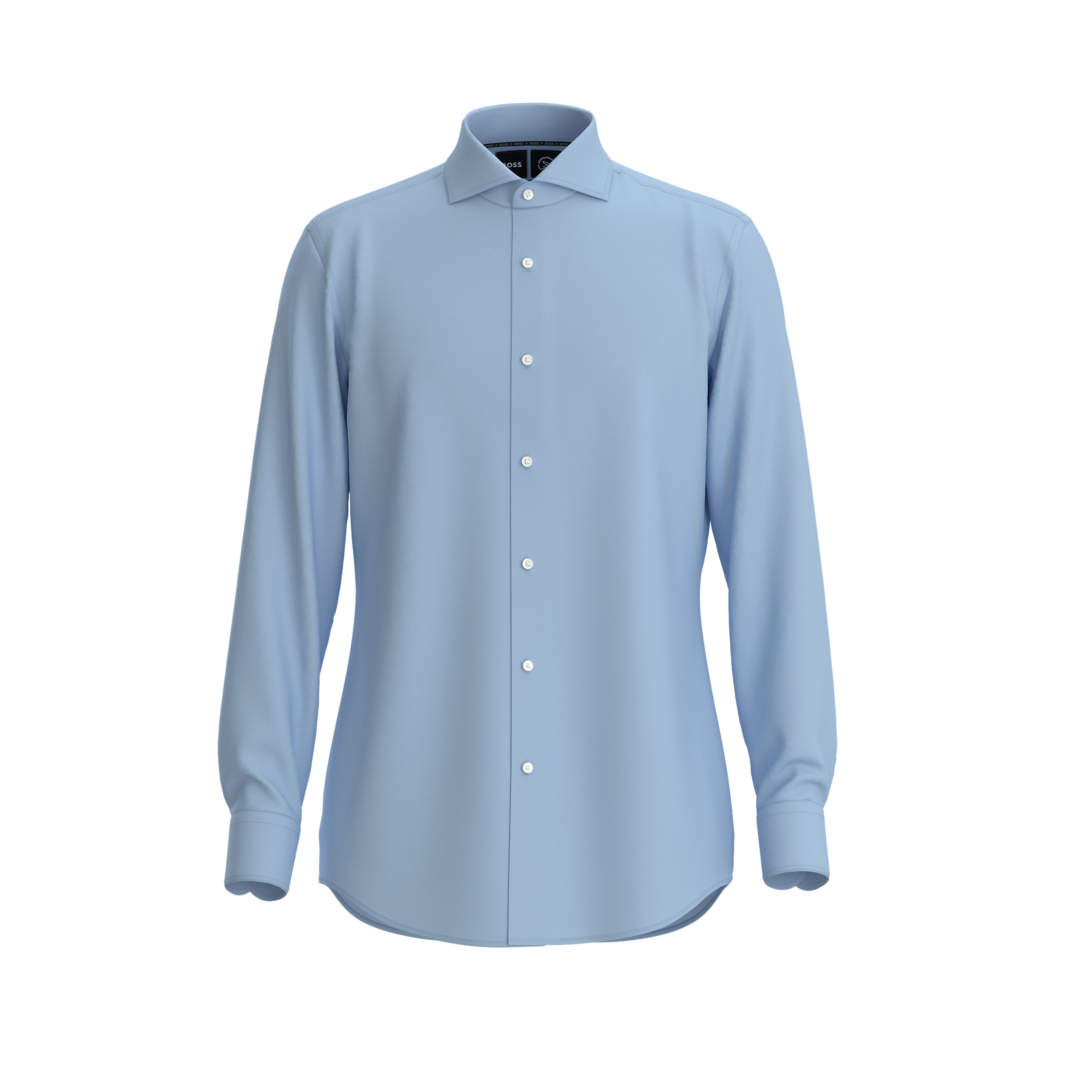 BOSS Hank slim fit overhemd, twill, blauw