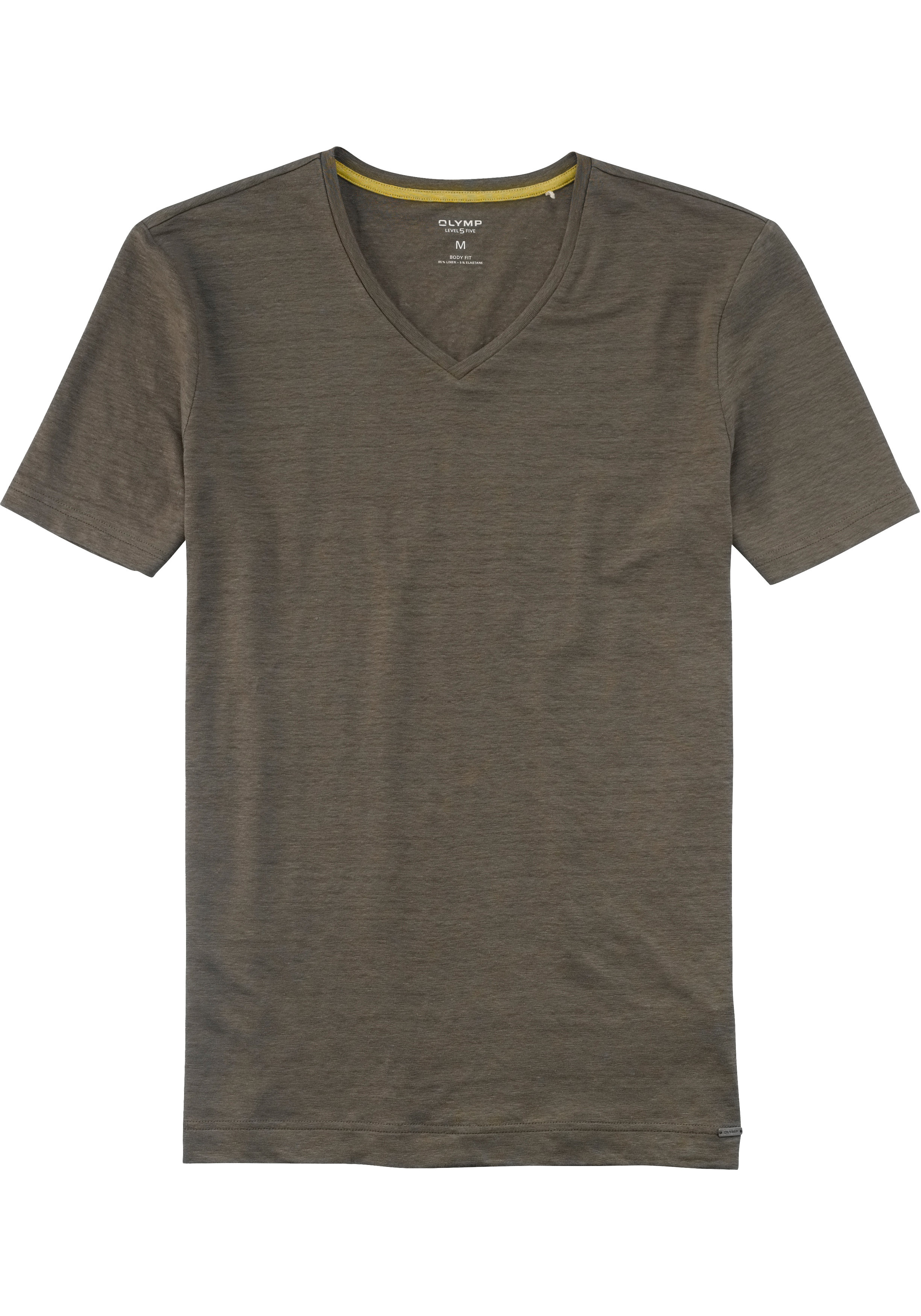 OLYMP Level Five Casual body fit T-shirt, olijfgroen