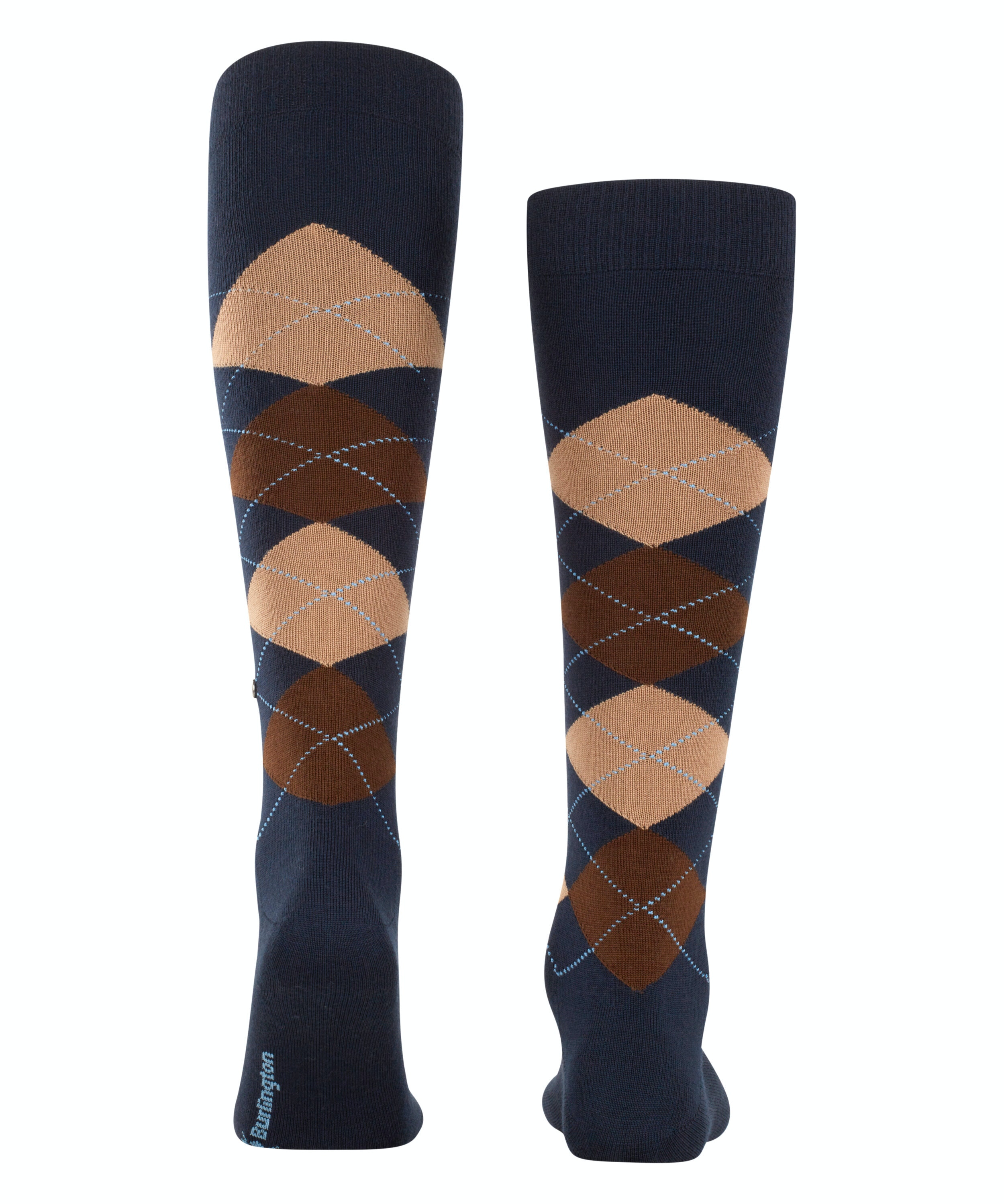 Burlington Edinburgh heren kniekousen, blauw (navy)