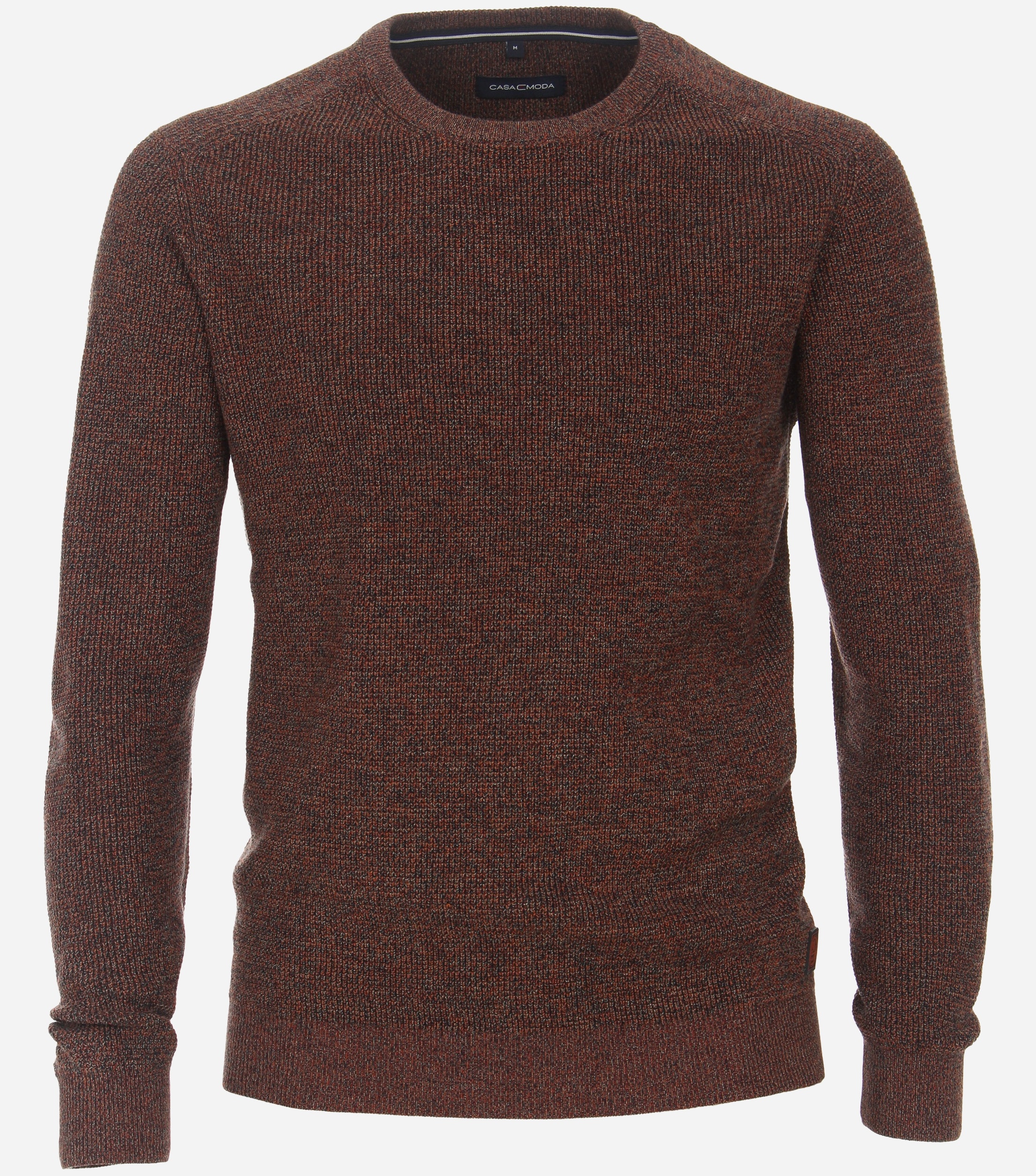 CASA MODA comfort fit trui, oranje met blauw melange