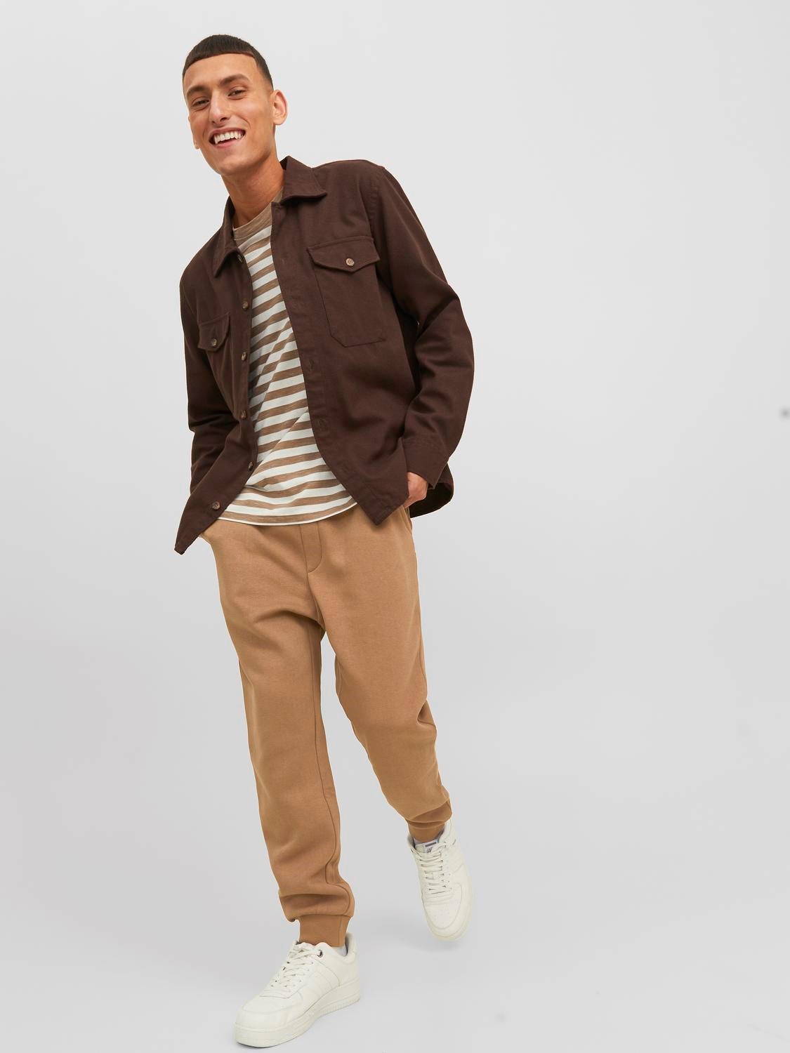JACK & JONES Gordon Bradley Sweat Pant regular fit, heren joggingbroek, camel bruin