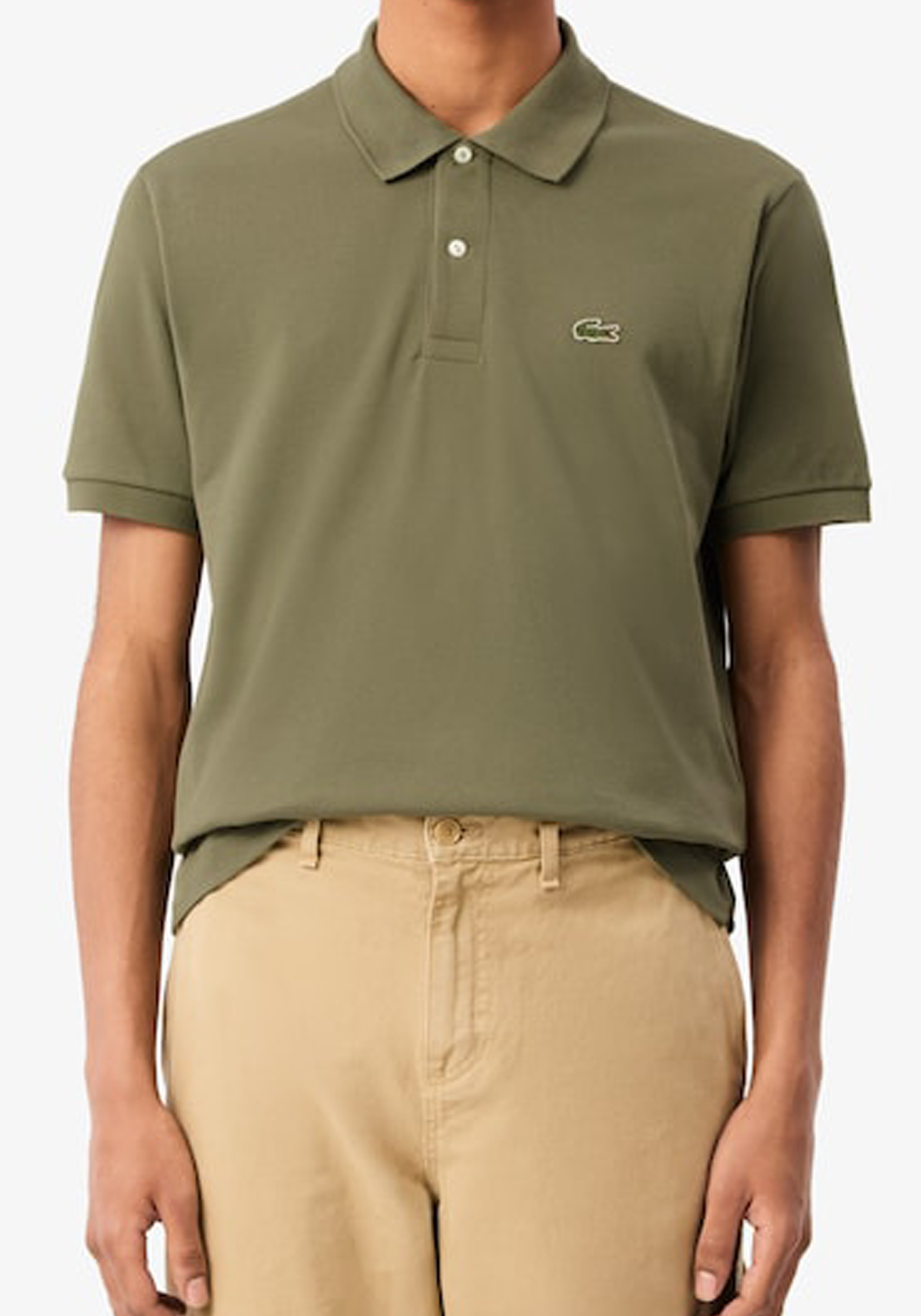 Lacoste Classic Fit polo, kaki groen