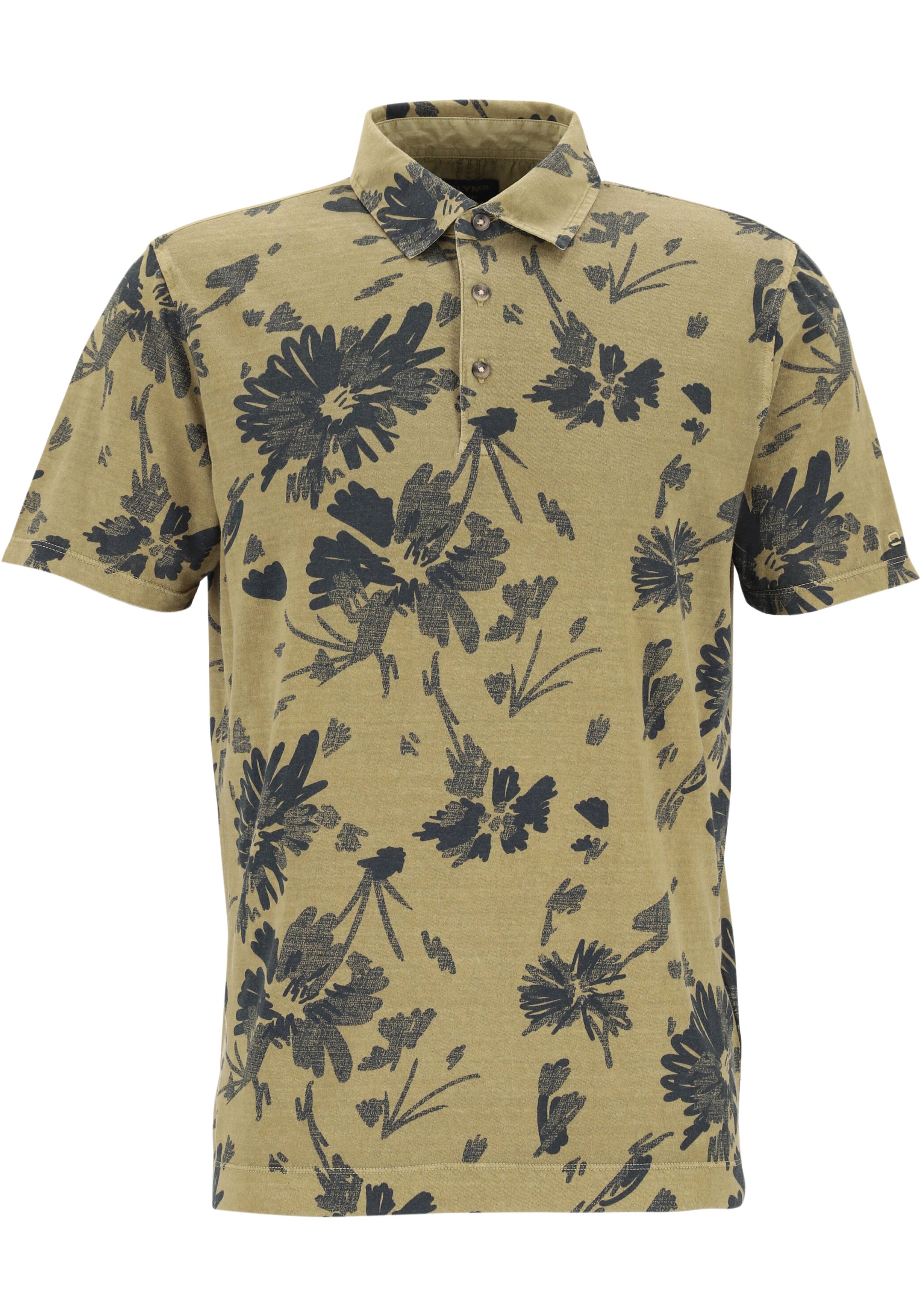 OLYMP Polo Casual, modern fit polo, kaki dessin