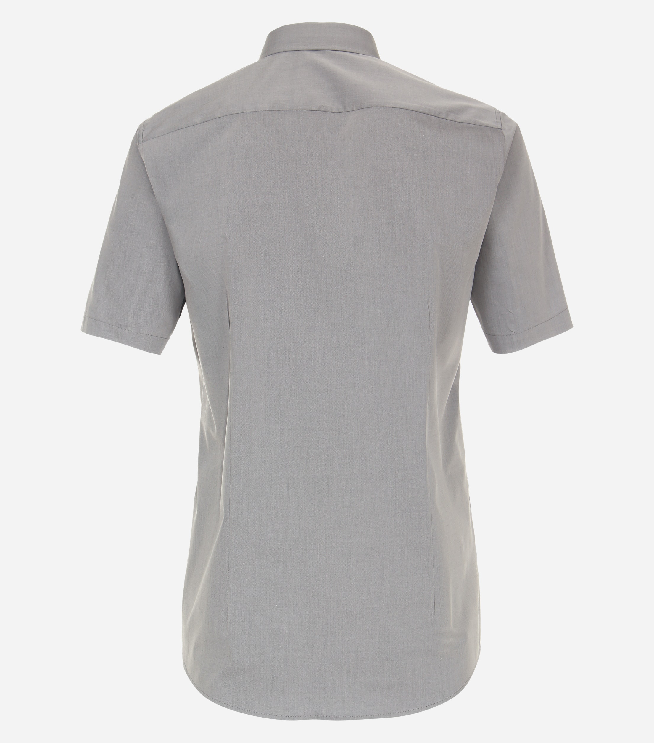 VENTI modern fit overhemd, korte mouw, twill, grijs