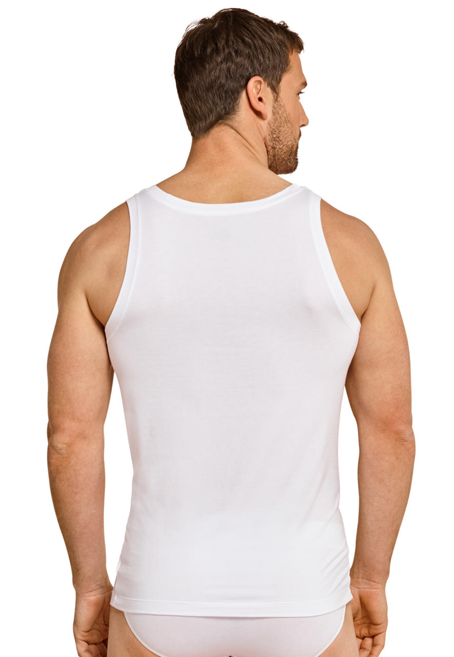 SCHIESSER Long Life Soft singlet (1-pack), heren shirt wit