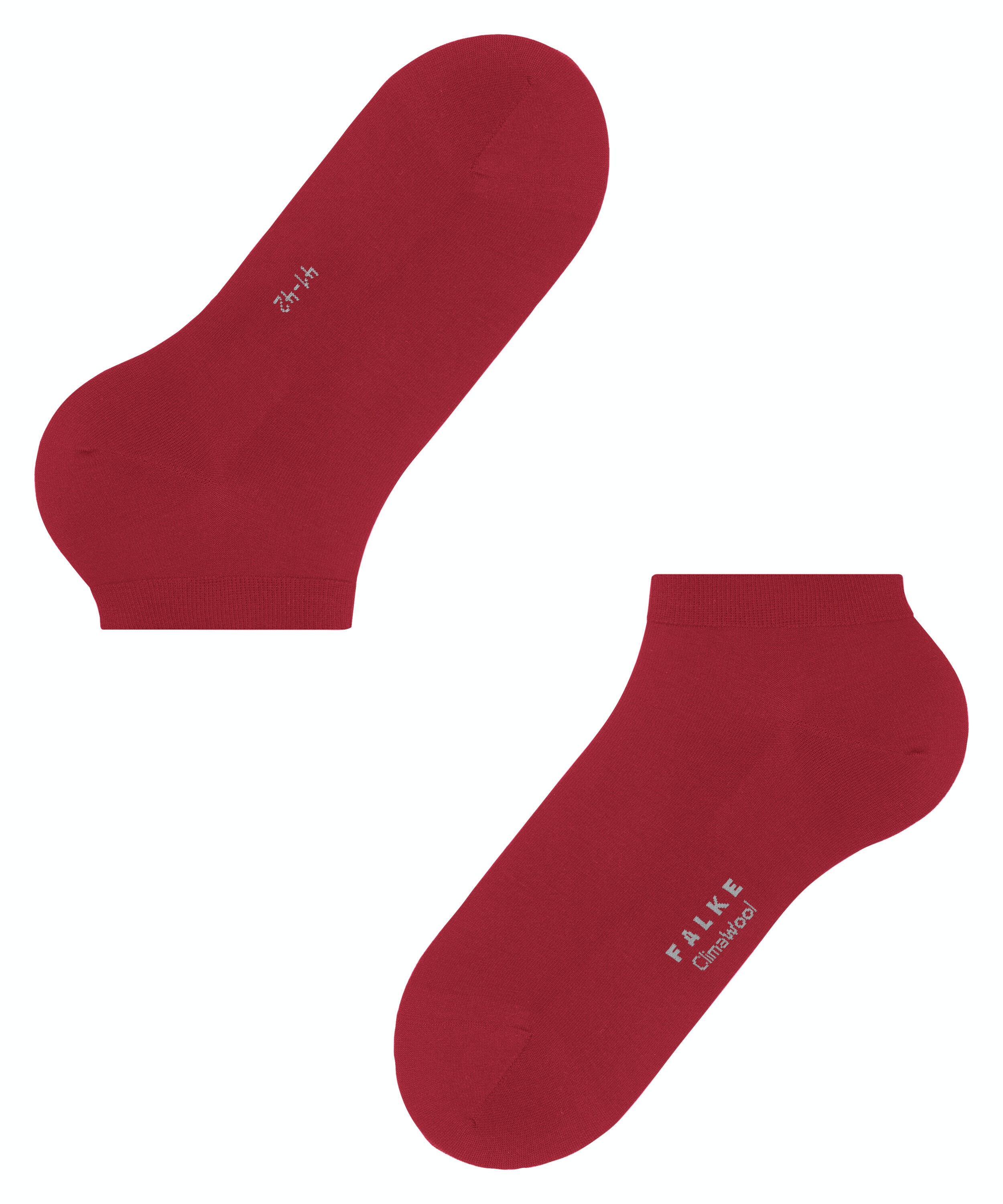 FALKE ClimaWool heren sneakersokken, rood (scarlet)
