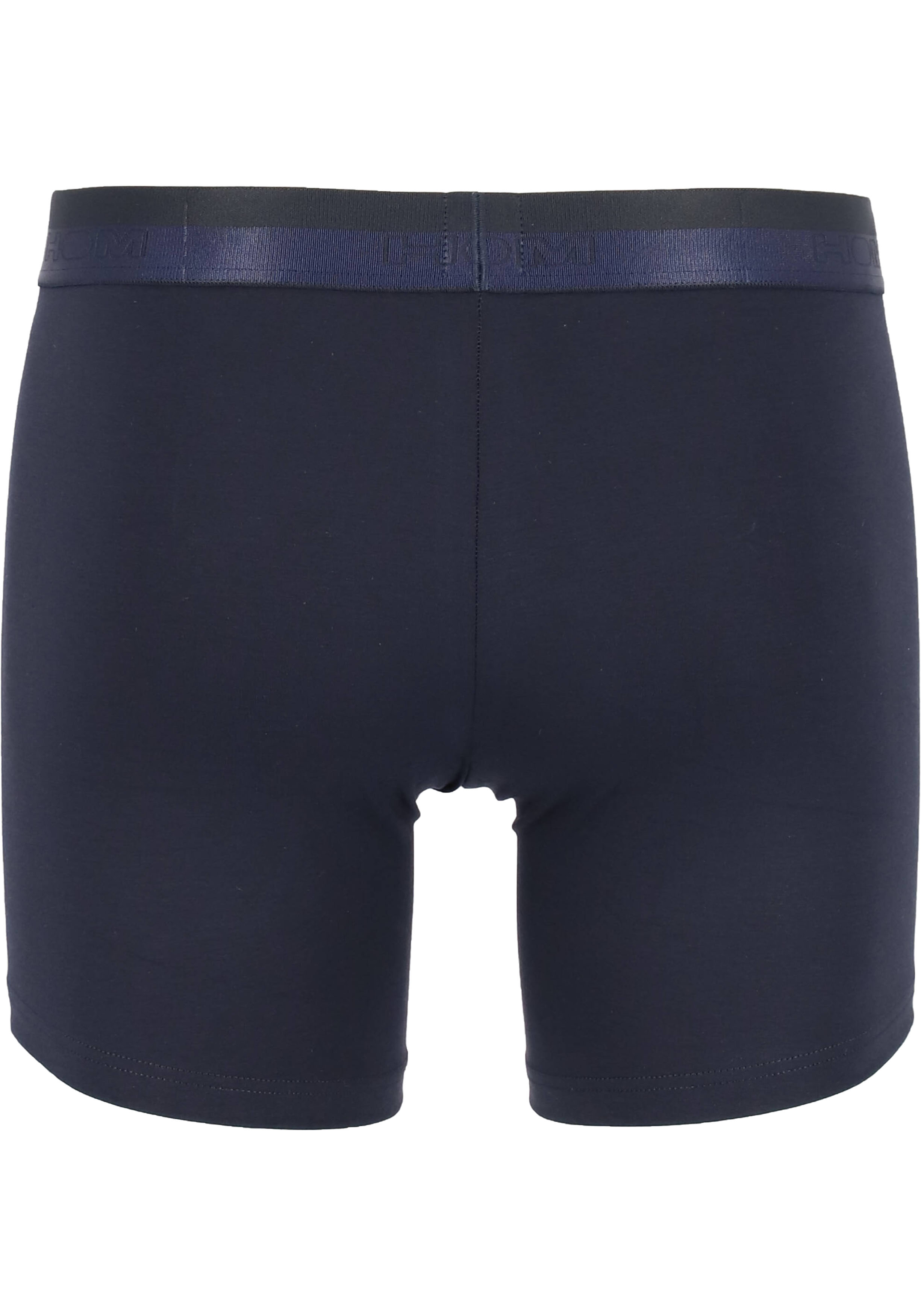 HOM HO1 long boxer briefs (1-pack), heren boxer lang met horizontale gulp, navy blauw