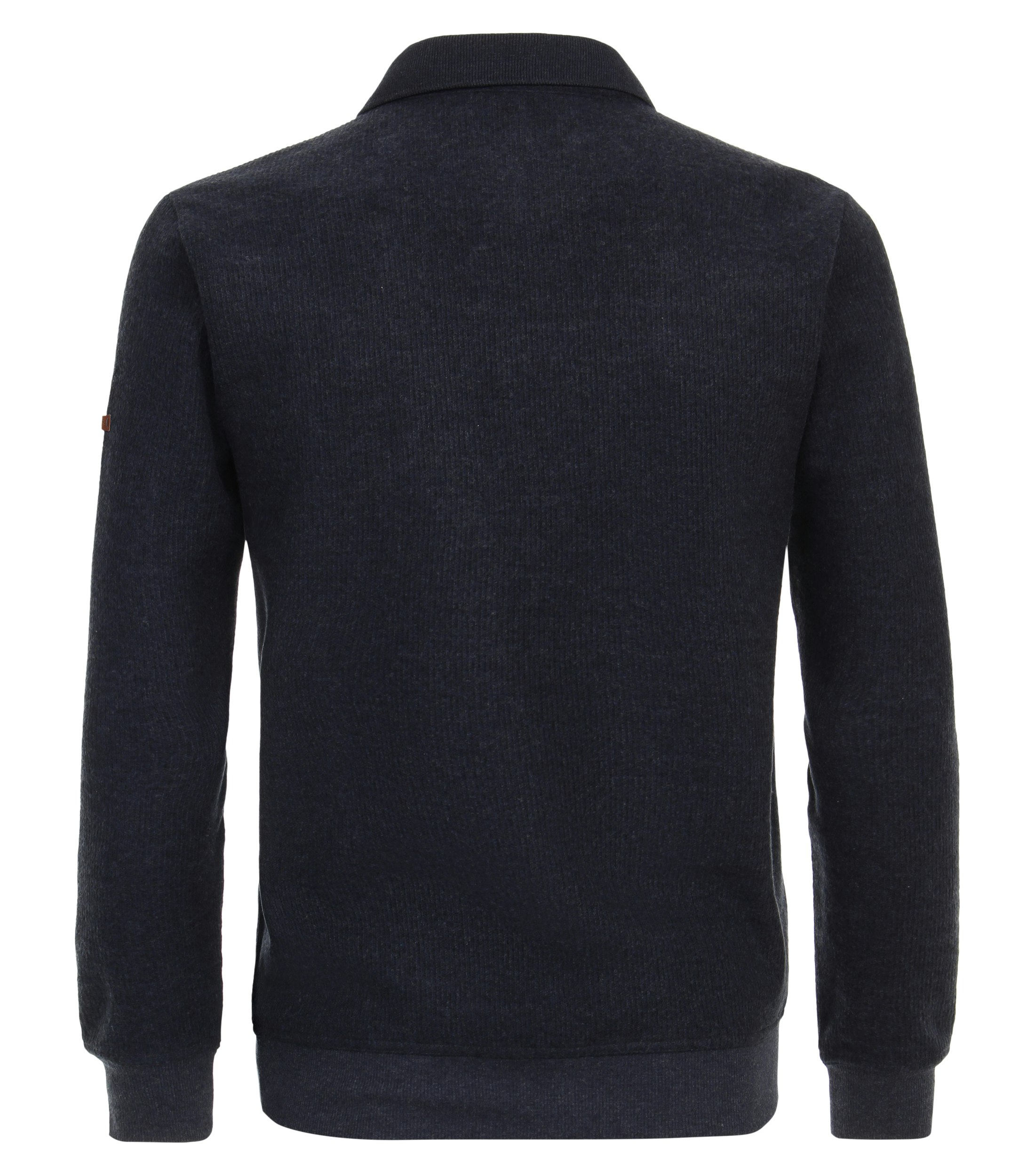Redmond heren polo gebreid, polo kraag, blauw (middeldik) - 242900700-11