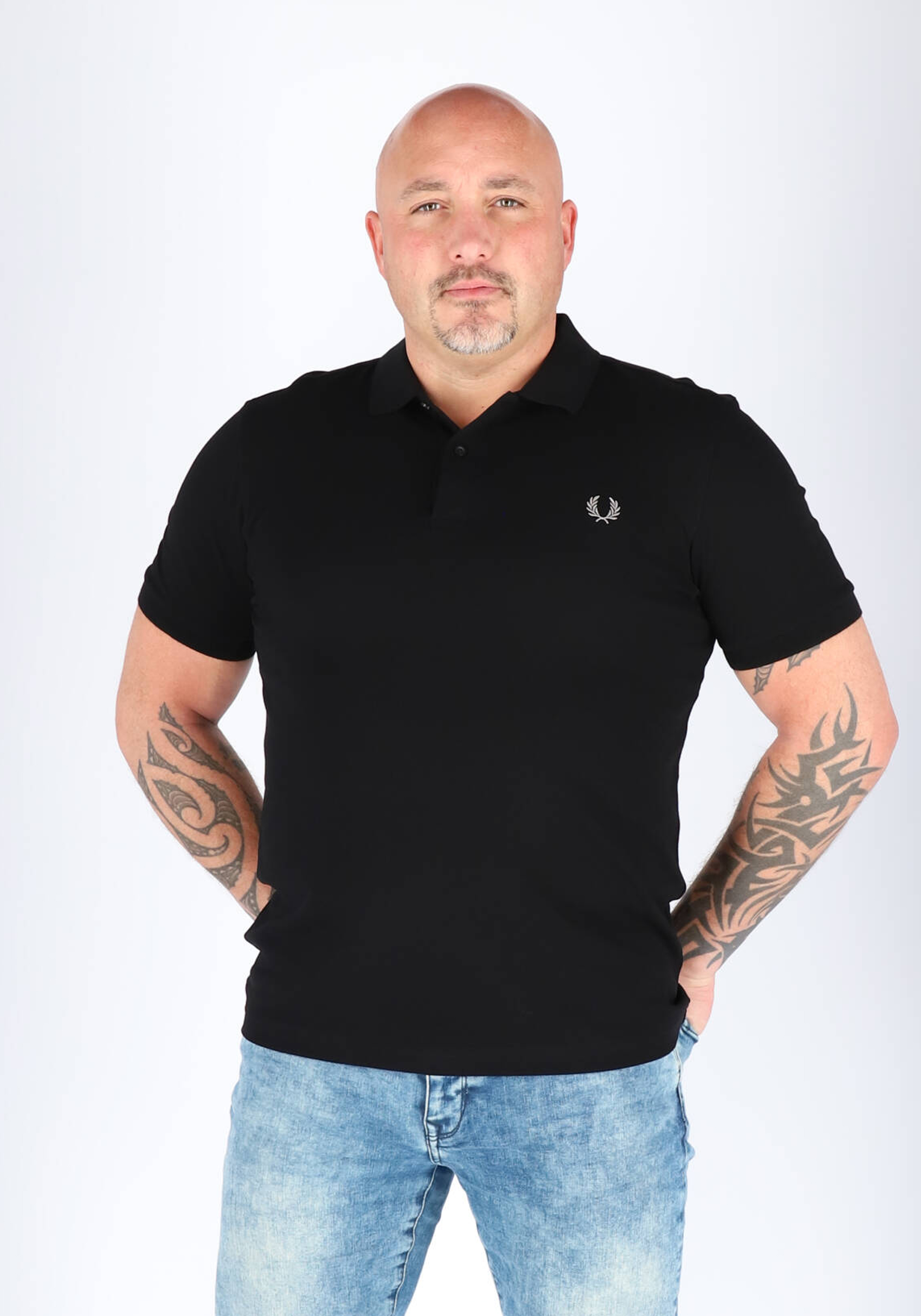Fred Perry M6000 polo shirt, heren polo black, zwart