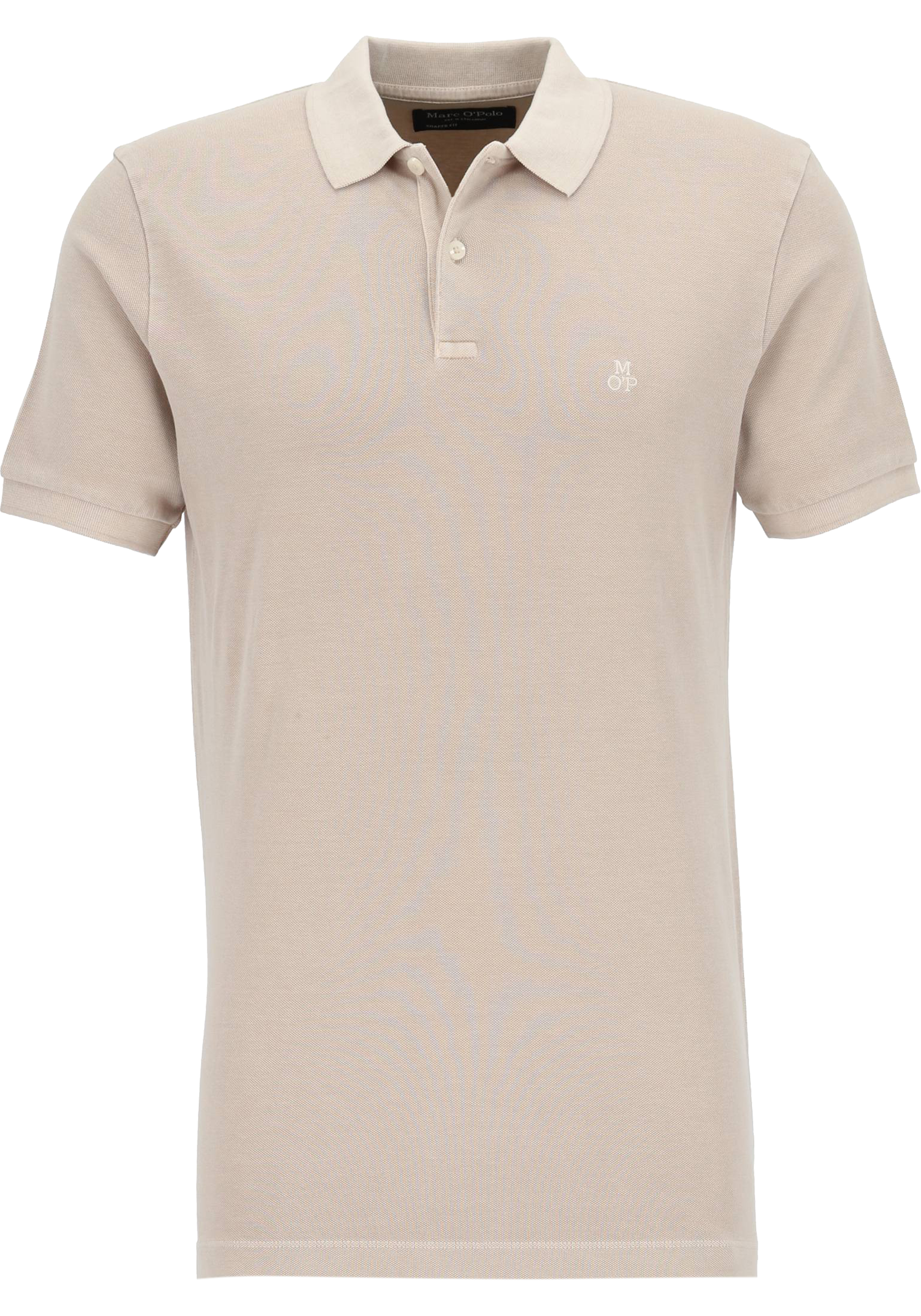 Marc O'Polo regular fit polo, heren poloshirt korte mouw, offwhite