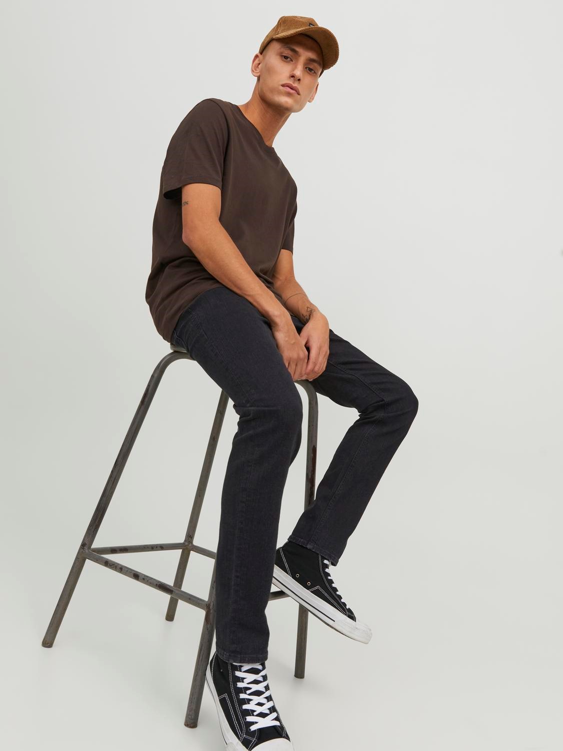 JACK & JONES Glenn Original loose fit, heren jeans, zwart denim