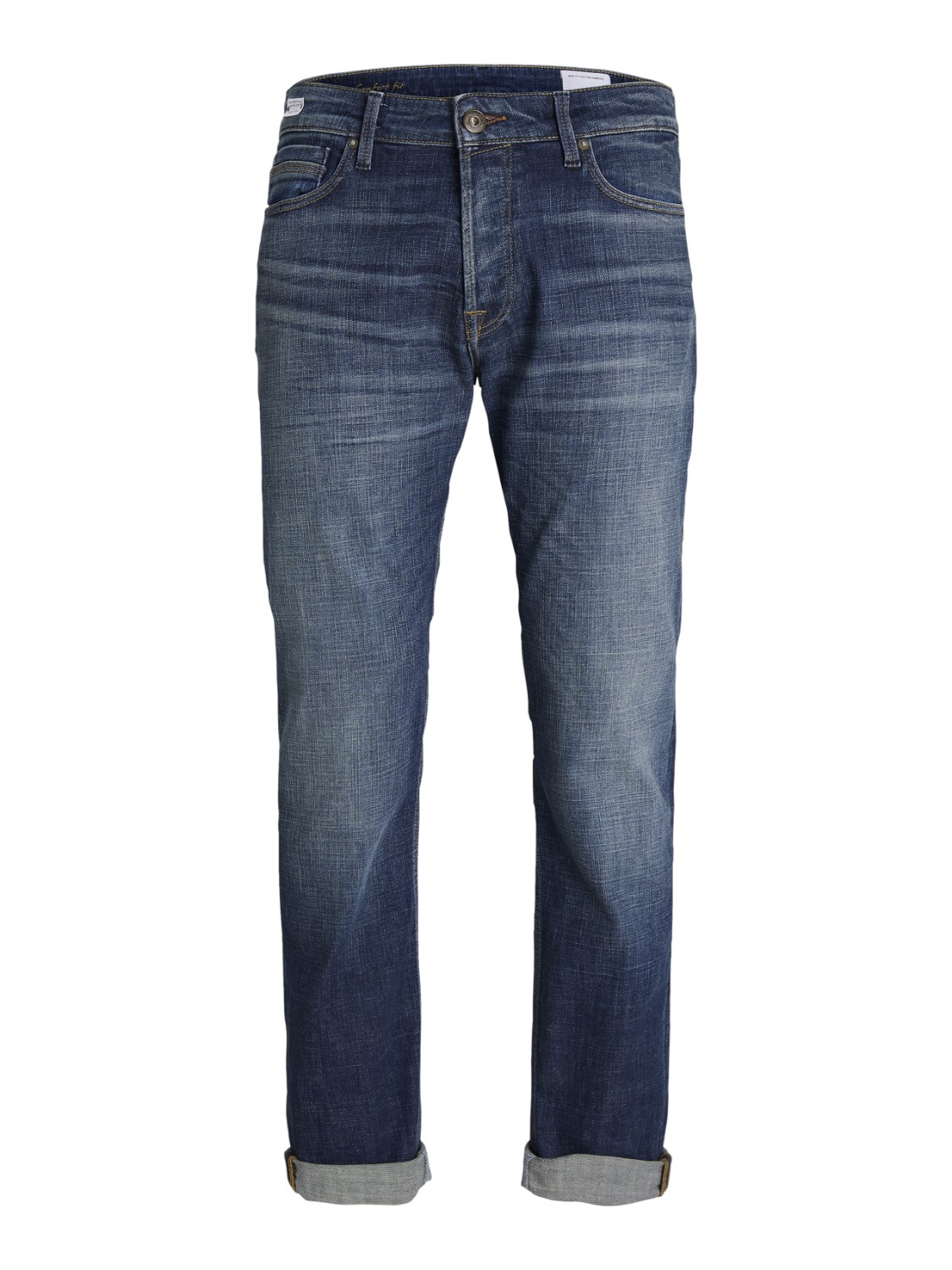 JACK & JONES Mike Wood Jos regular fit, heren jeans, denimblauw