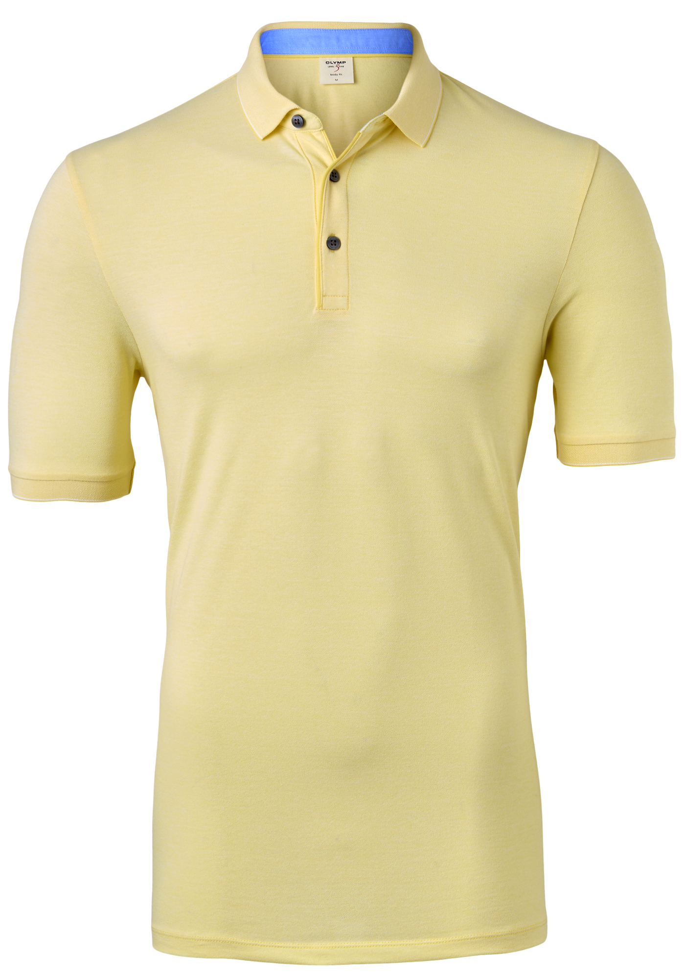 OLYMP Level 5 body fit poloshirt, stretch, geel melange