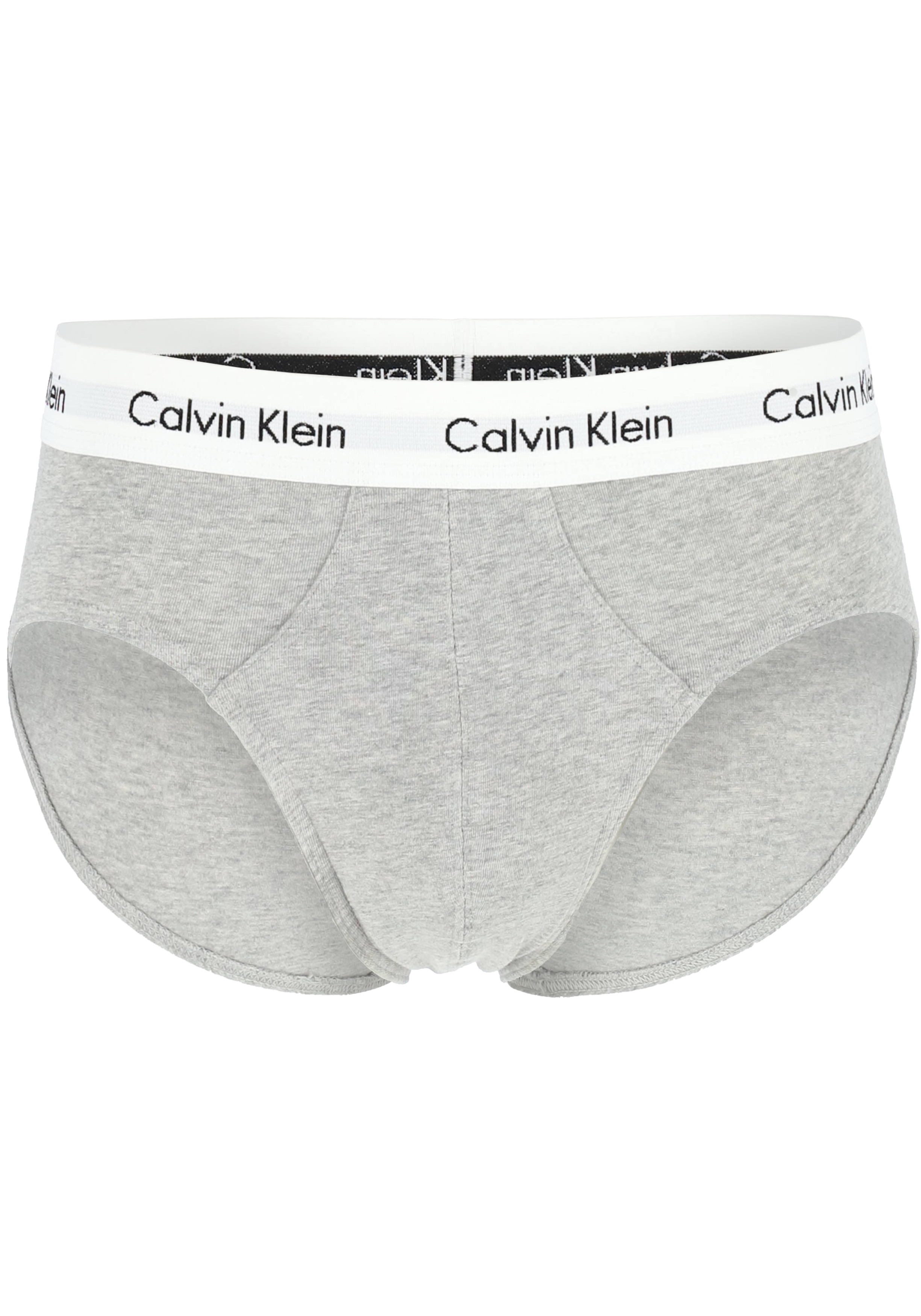 Calvin Klein hipster brief (3-pack), heren slips, zwart, wit, grijs met witte band 