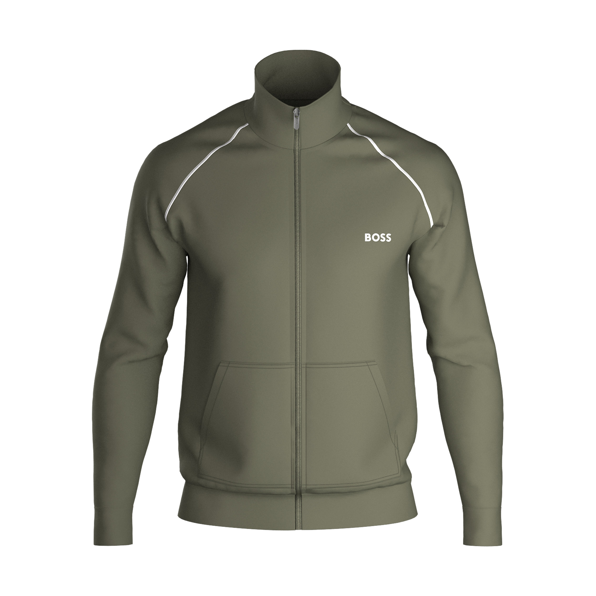 BOSS Mix&Match Jacket, heren lounge vest, olijfgroen