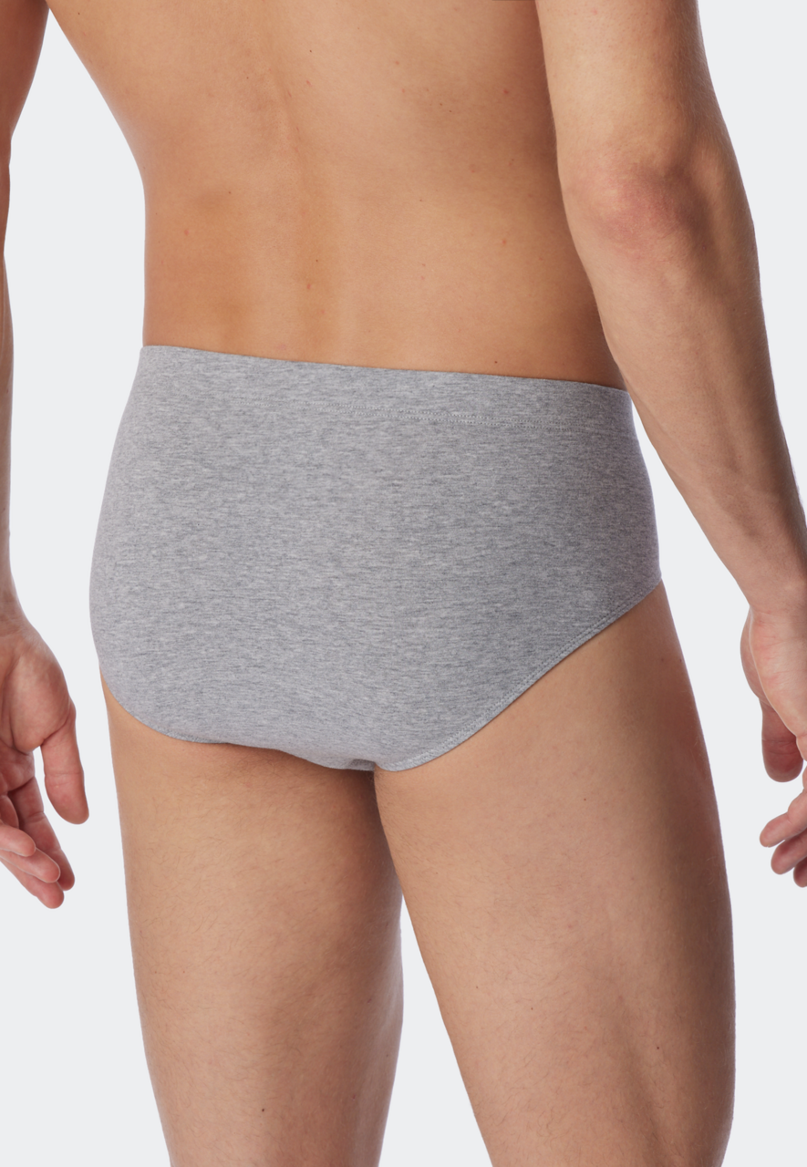 SCHIESSER 95/5 slip (3-pack), heren supermini biologisch katoen grijs, blauw, zwart