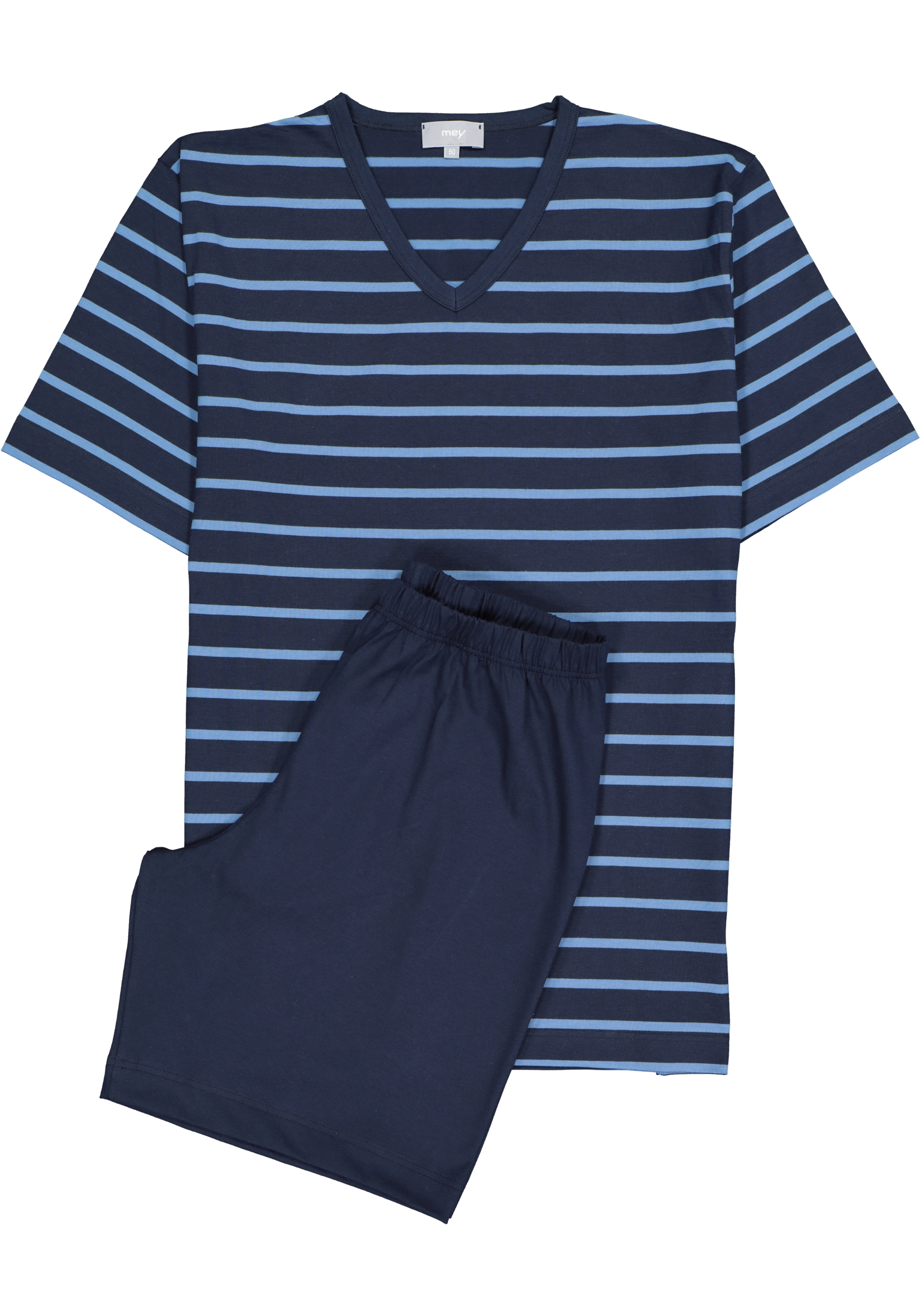 Mey heren shortama Stratford, blauw gestreept