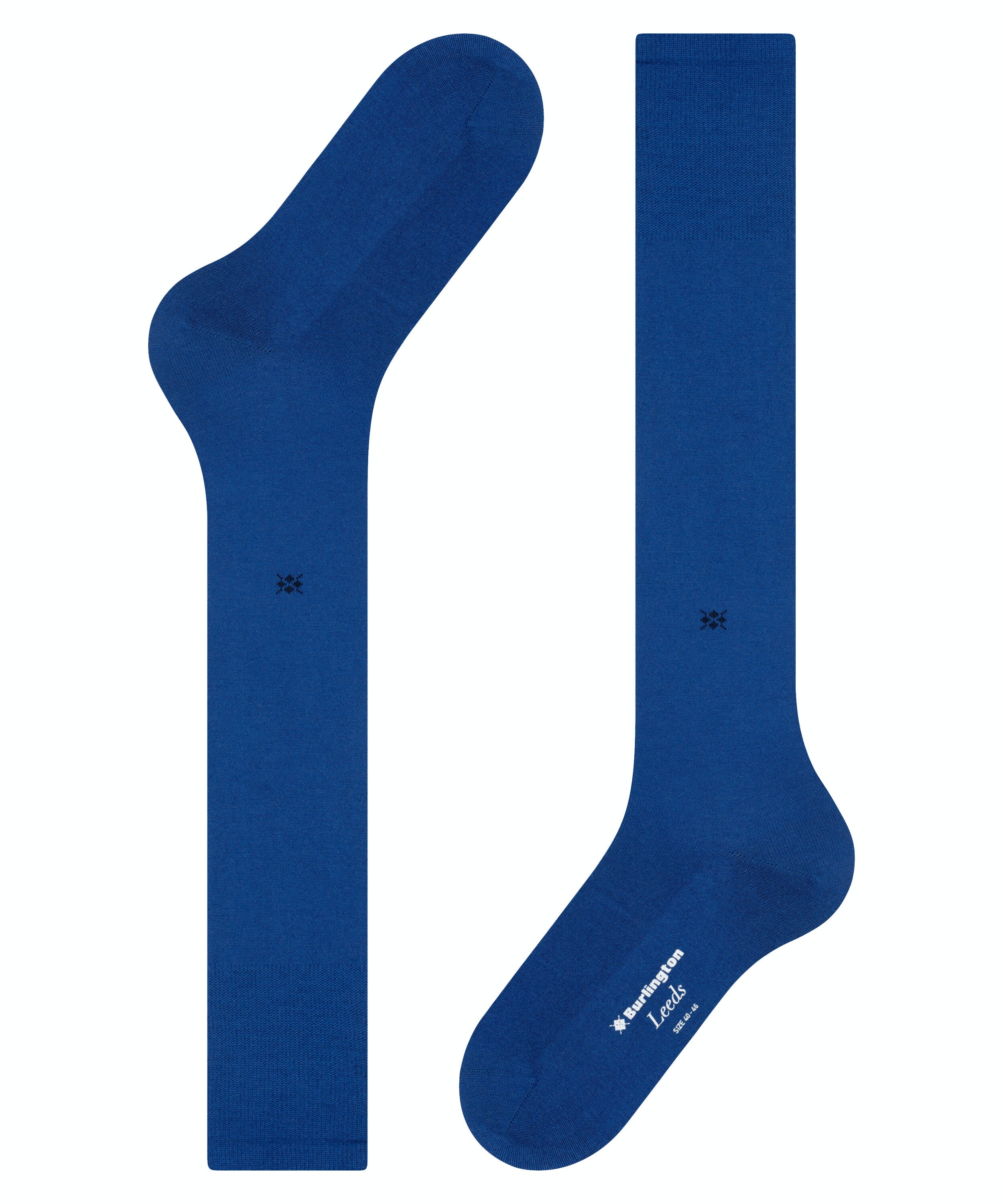 Burlington Leeds heren kniekousen, blauw (royal blue)