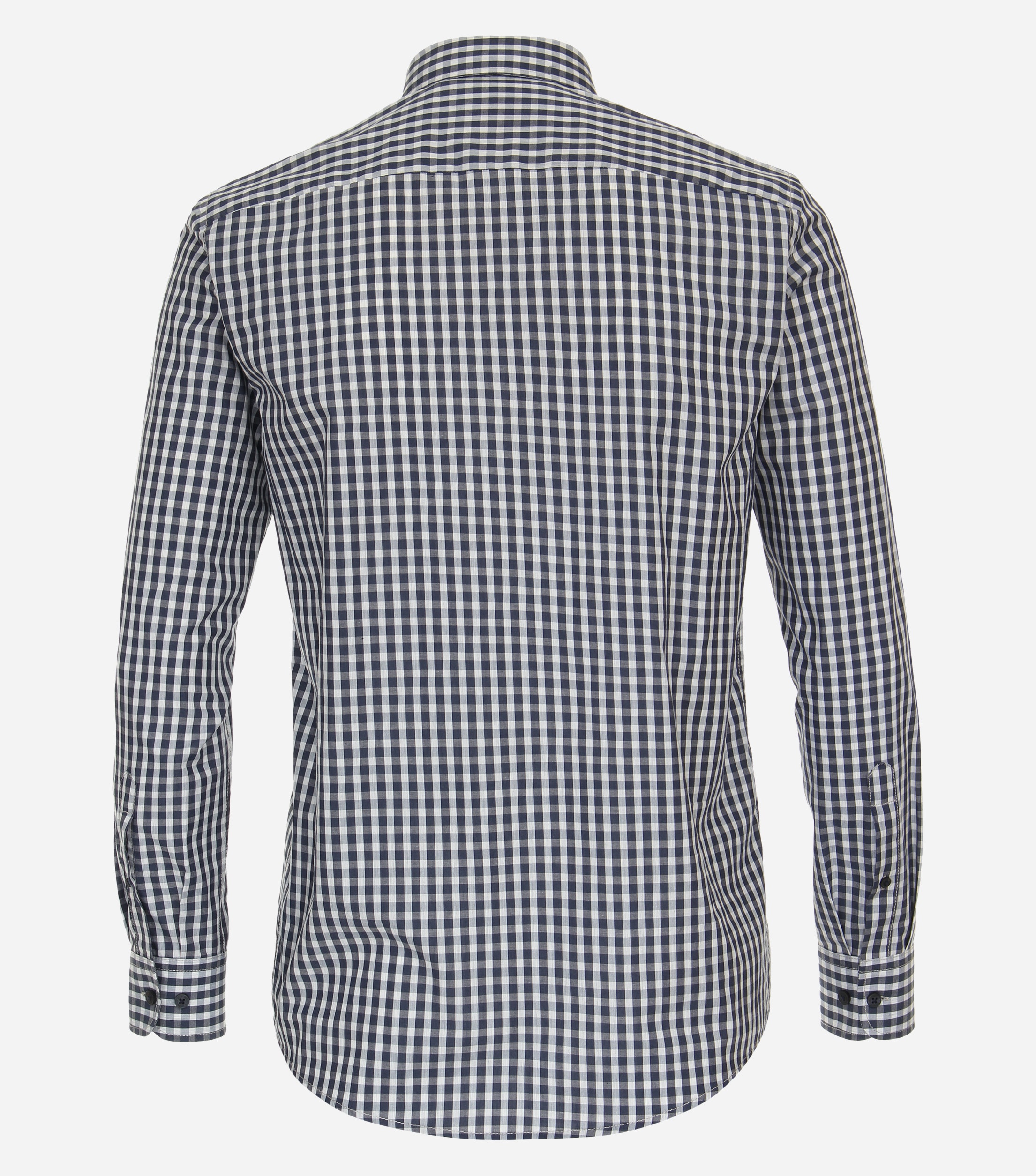CASA MODA Sport casual fit overhemd, structuur, blauw geruit