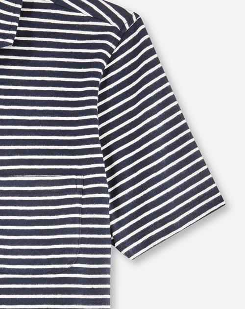 OLYMP Casual modern fit polo, marineblauw