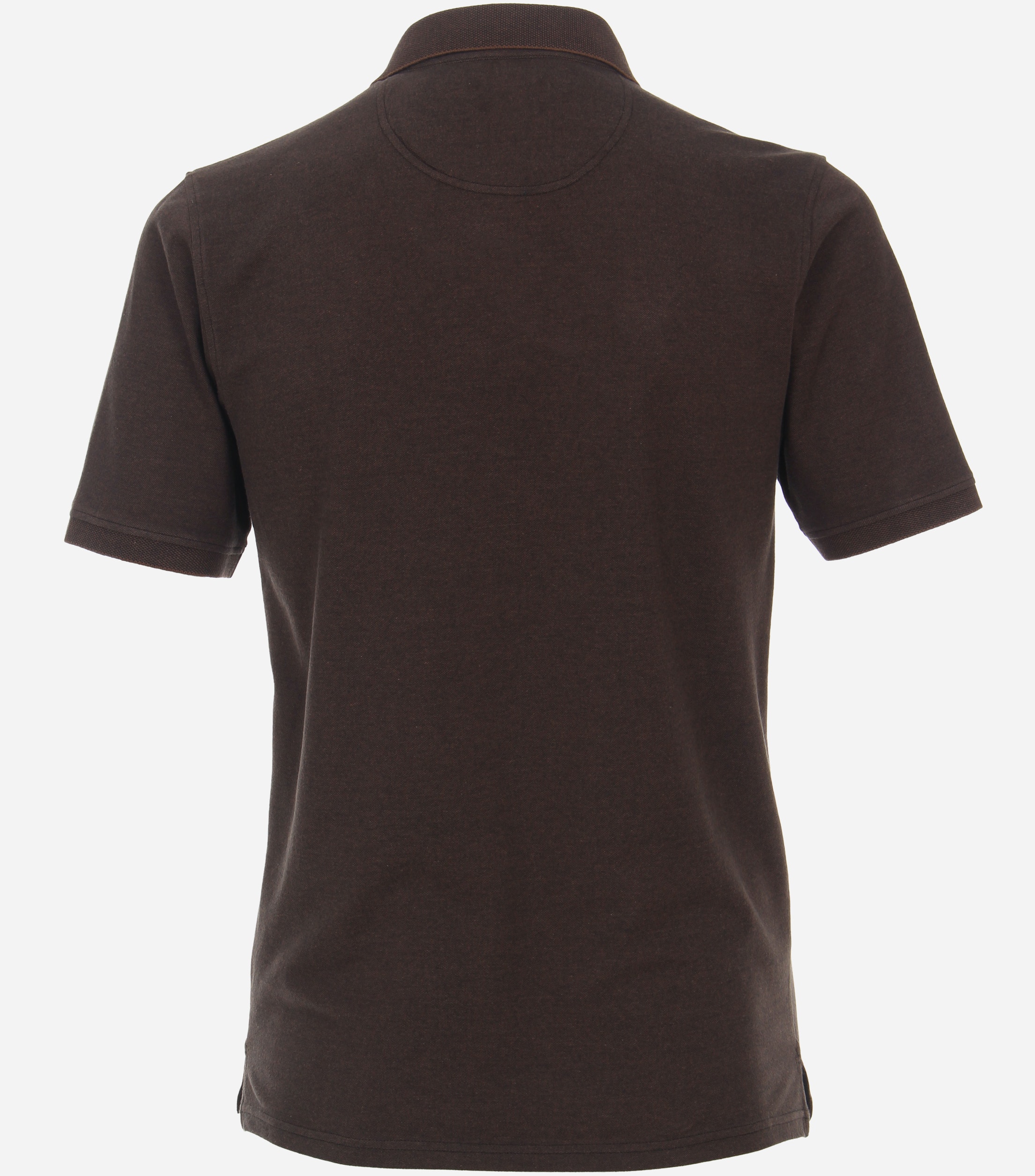 CASA MODA comfort fit heren polo, donkerbruin