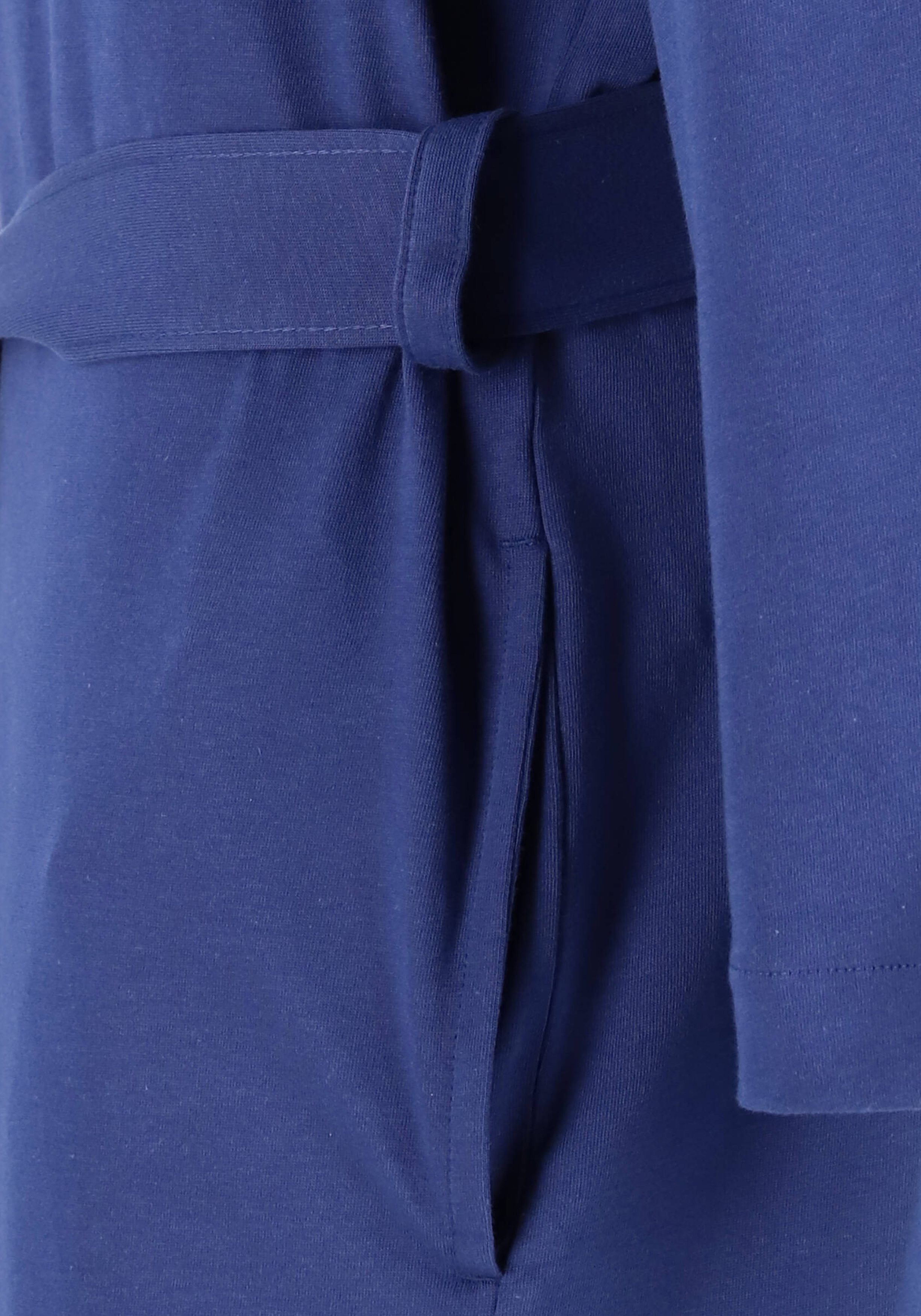 HUGO BOSS heren badjas, katoen tricot, blauw
