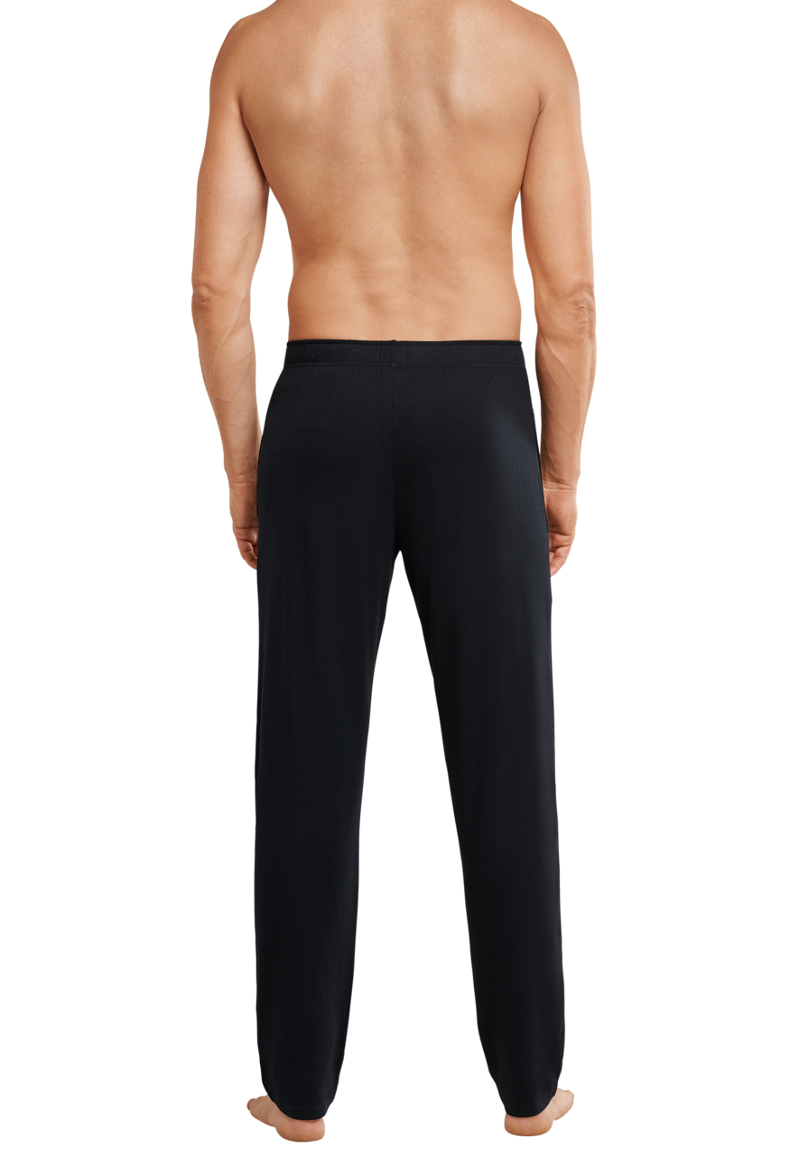 SCHIESSER Mix+Relax loungebroek lang, heren loungebroek lang jersey zwart