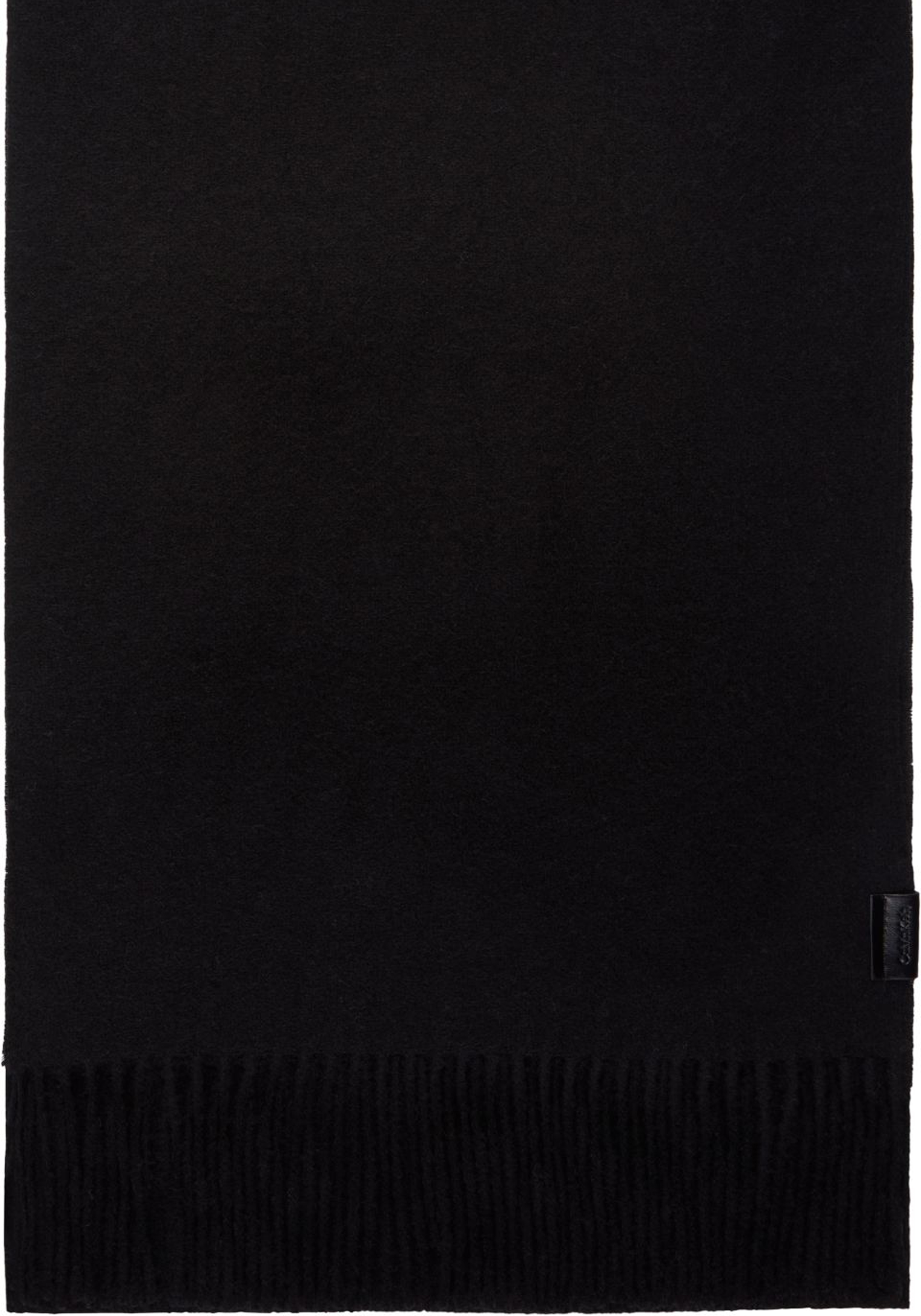 Calvin Klein sjaal, classic wool woven scarf, zwart