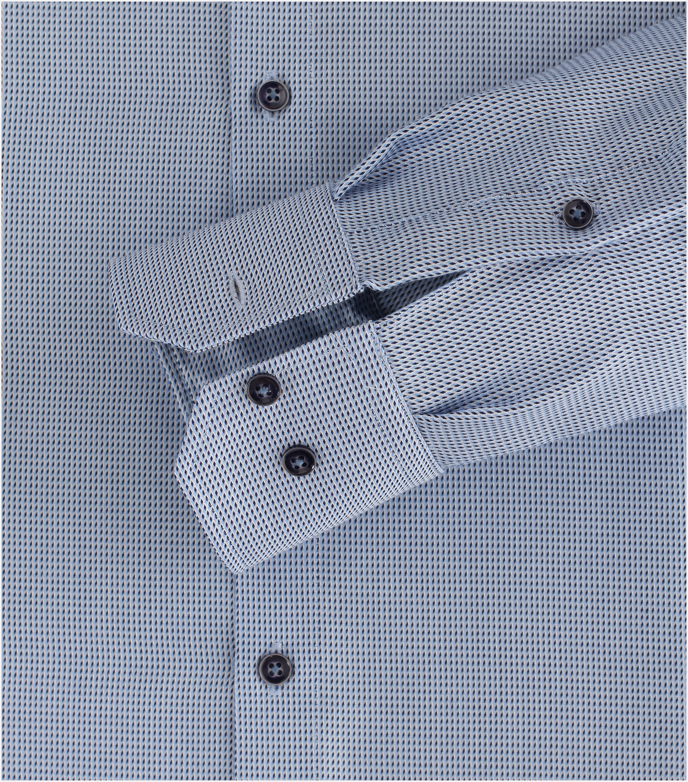VENTI modern fit overhemd, dobby, blauw