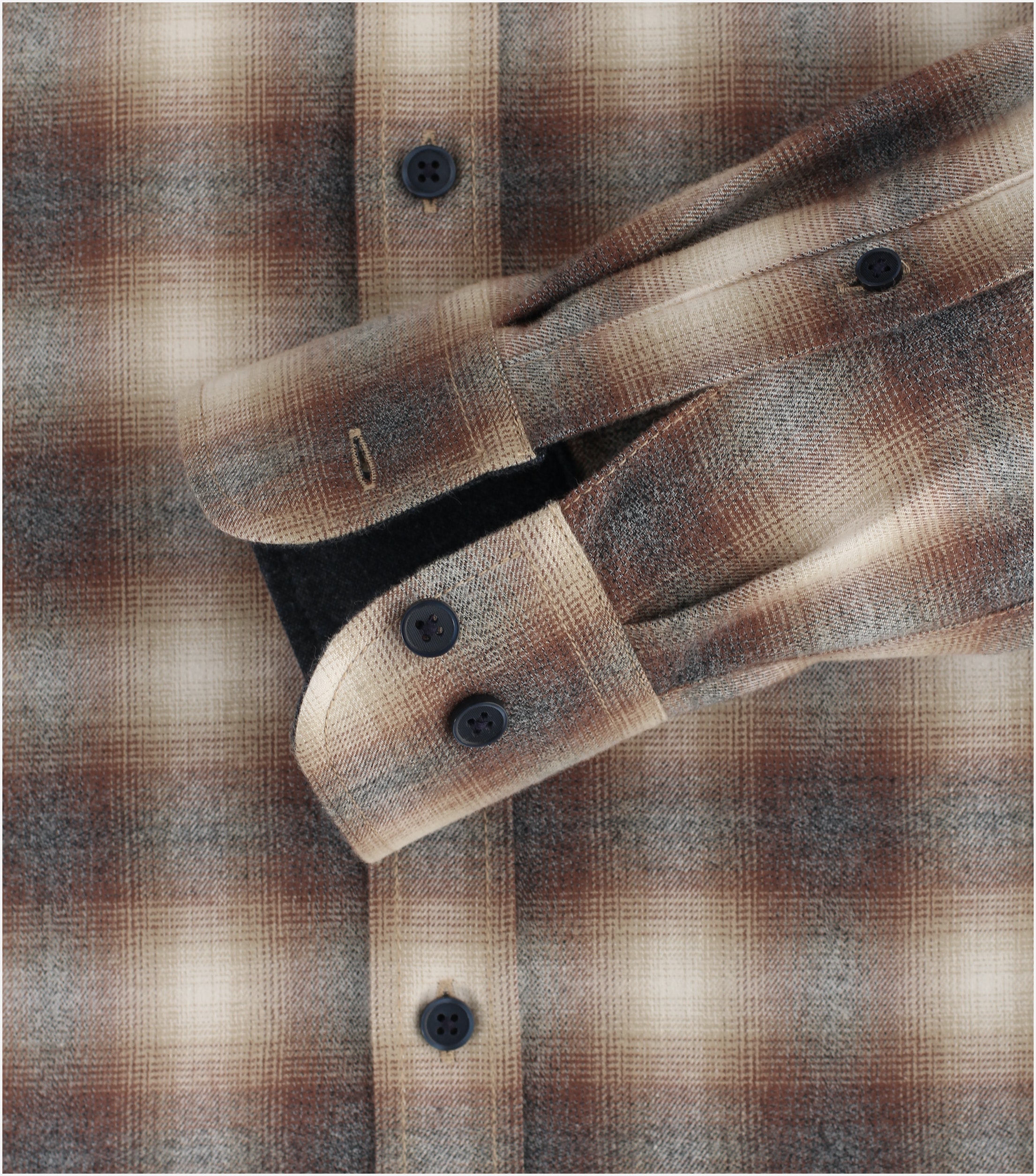 CASA MODA Sport casual fit overhemd, flanel, bruin geruit