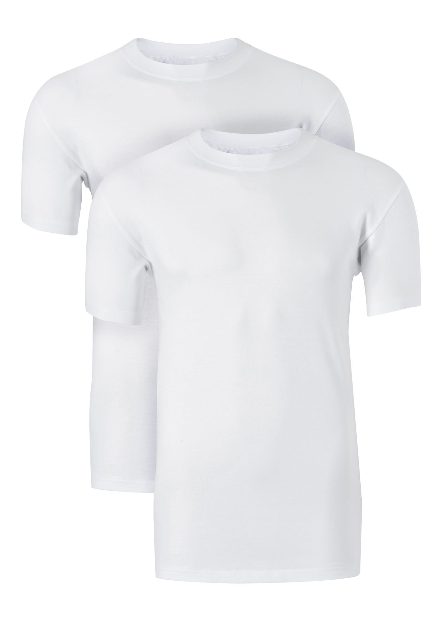 TEN CATE Basics men T-shirts (2-pack), heren T-shirts met O-hals, wit 