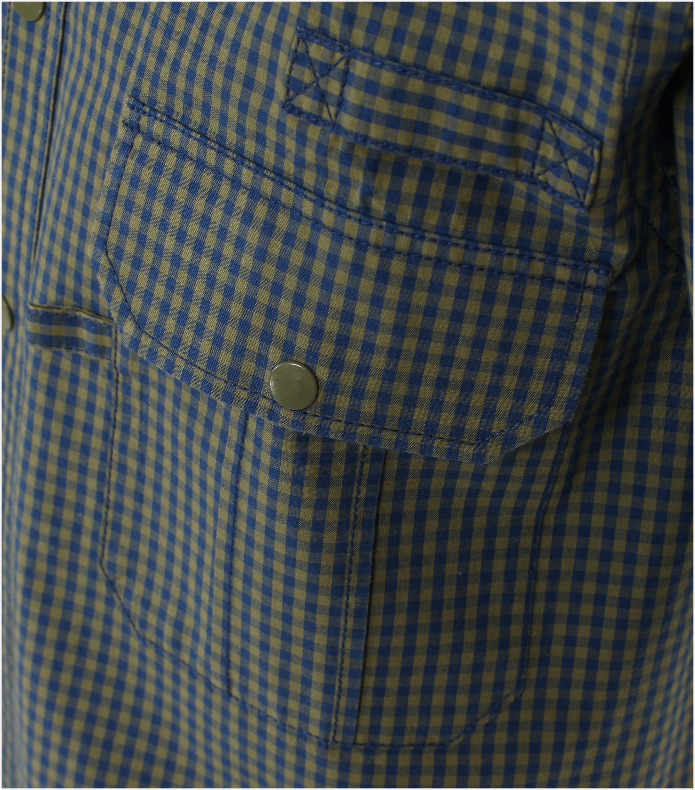 Redmond comfort fit overhemd, korte mouw, popeline, bruin geruit
