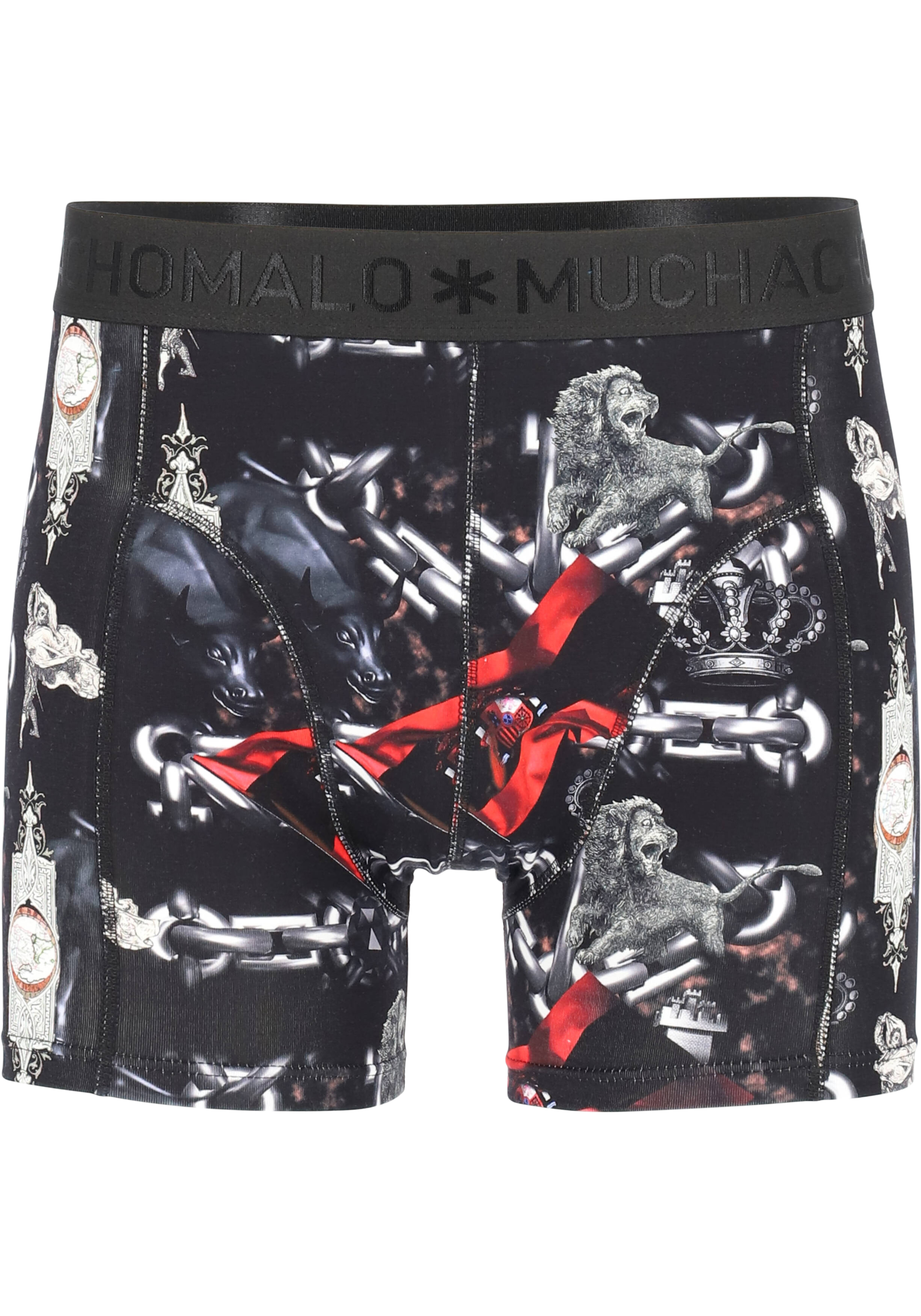 Muchachomalo heren boxershorts (3-pack), heren boxers normale lengte, Costa Rica Spain, print, blauw