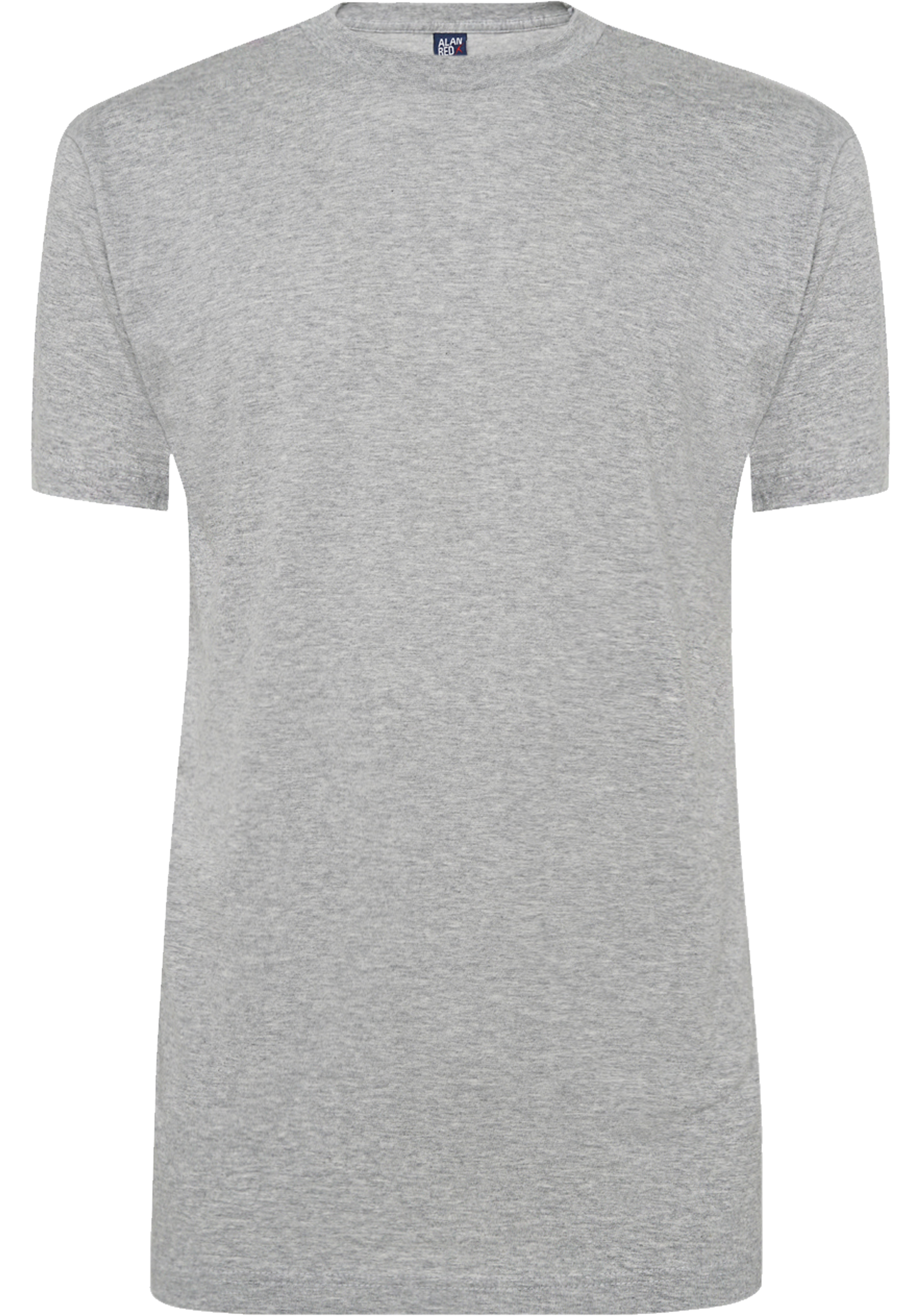 ALAN RED T-shirts Virginia (2-pack), O-hals, wit en grijs melange