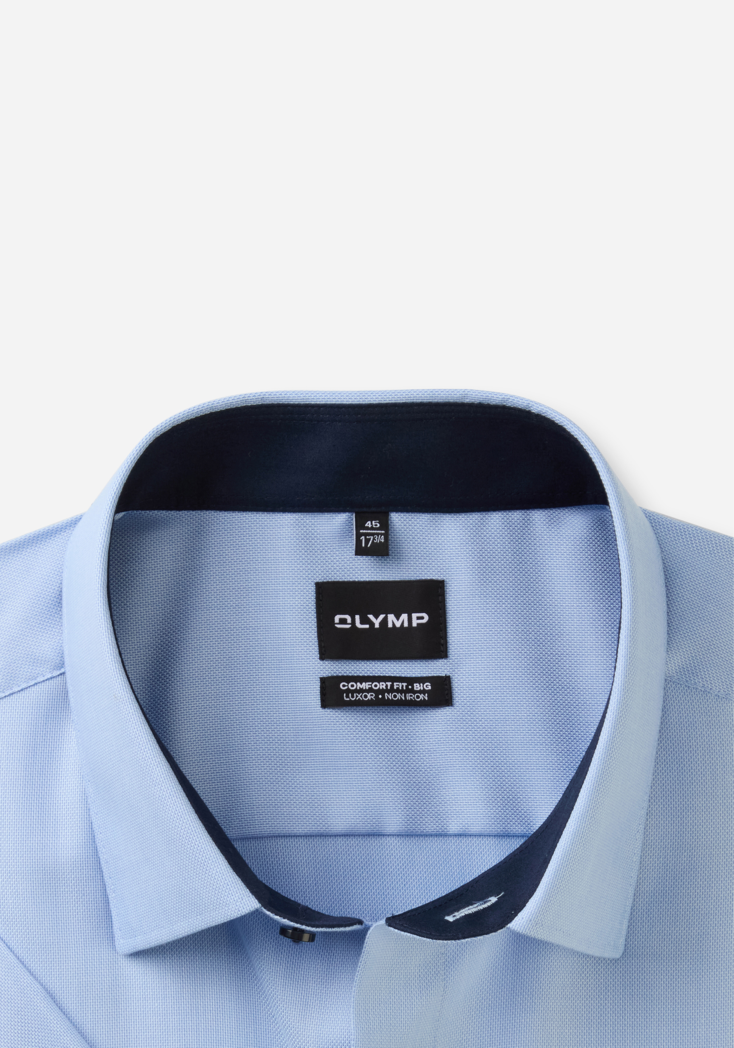 OLYMP Luxor comfort fit Big overhemd, korte mouw, natte, lichtblauw