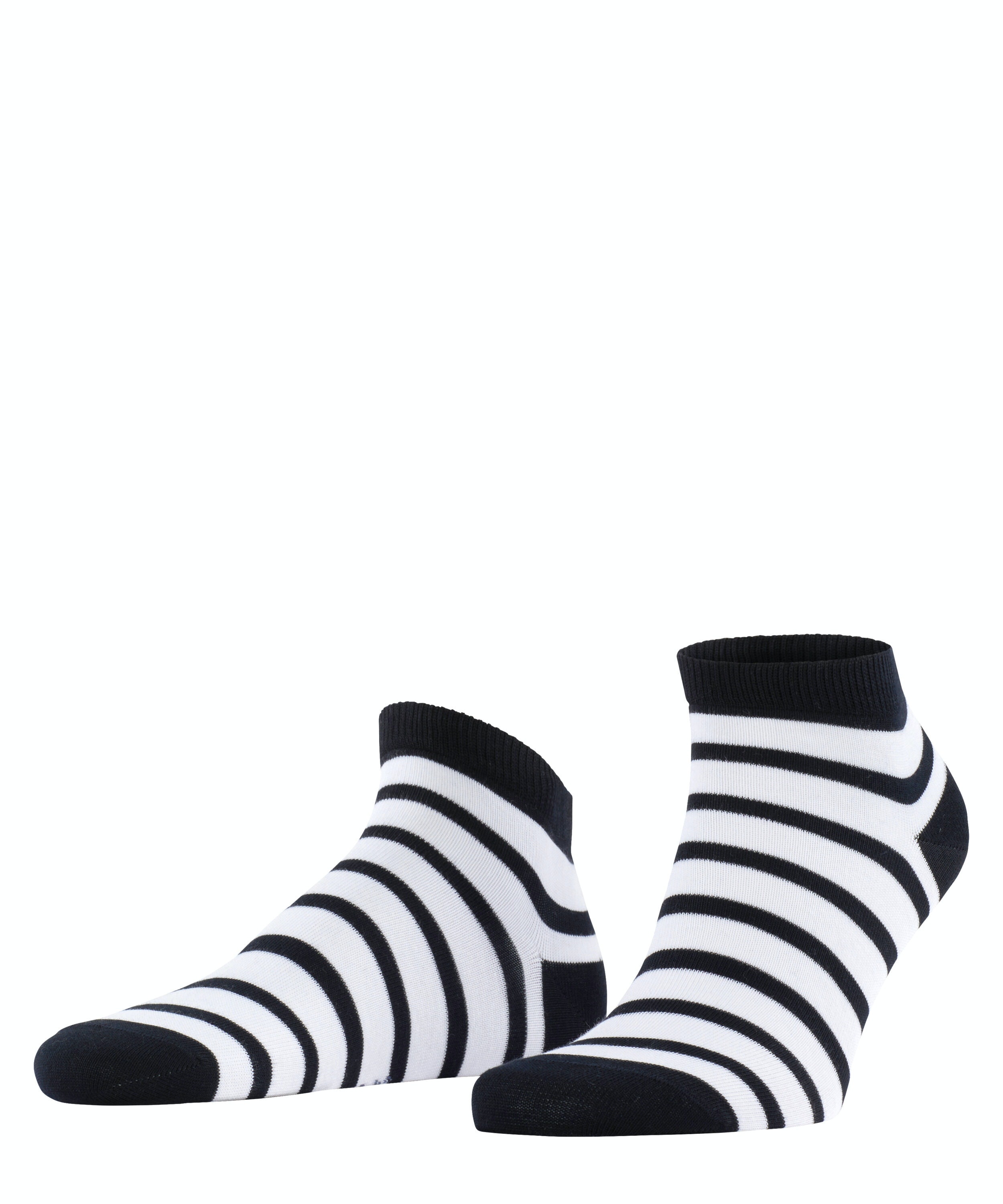 FALKE Happy Box 3-Pack heren sneakersokken, donkerblauw, wit en donkerblauw met wit gestreept