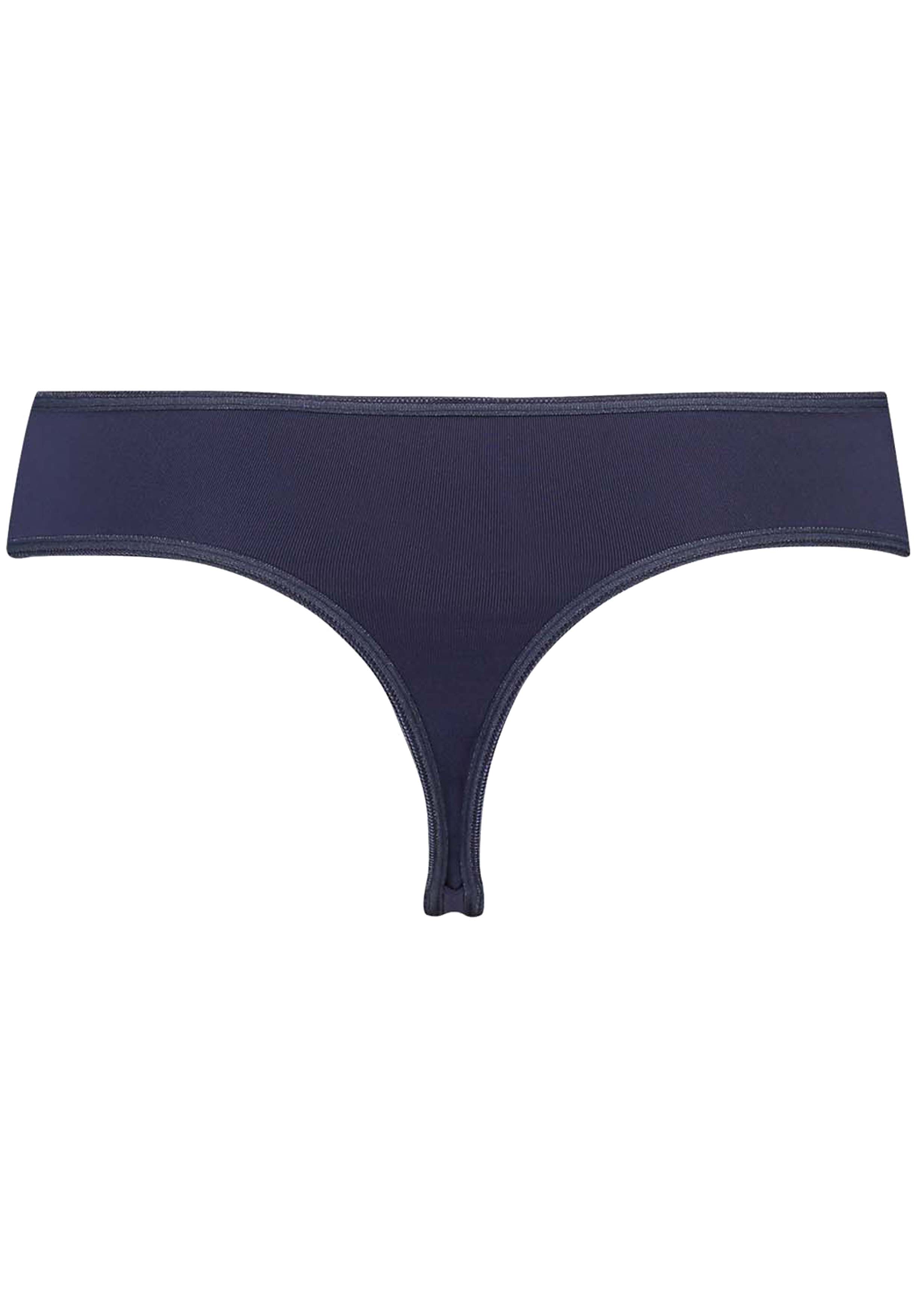 RJ Bodywear Pure Color dames string, donkerblauw