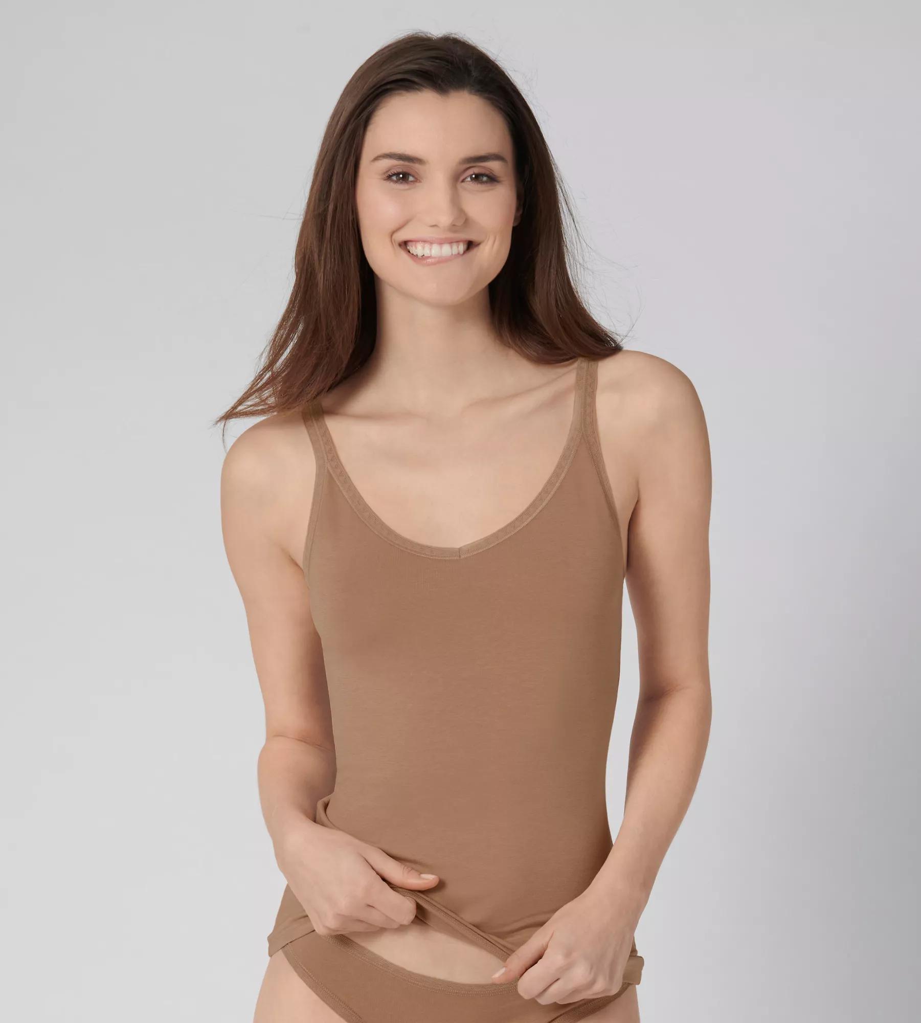 Sloggi Women GO Shirt 01 (2-pack), dames singlet, bruin