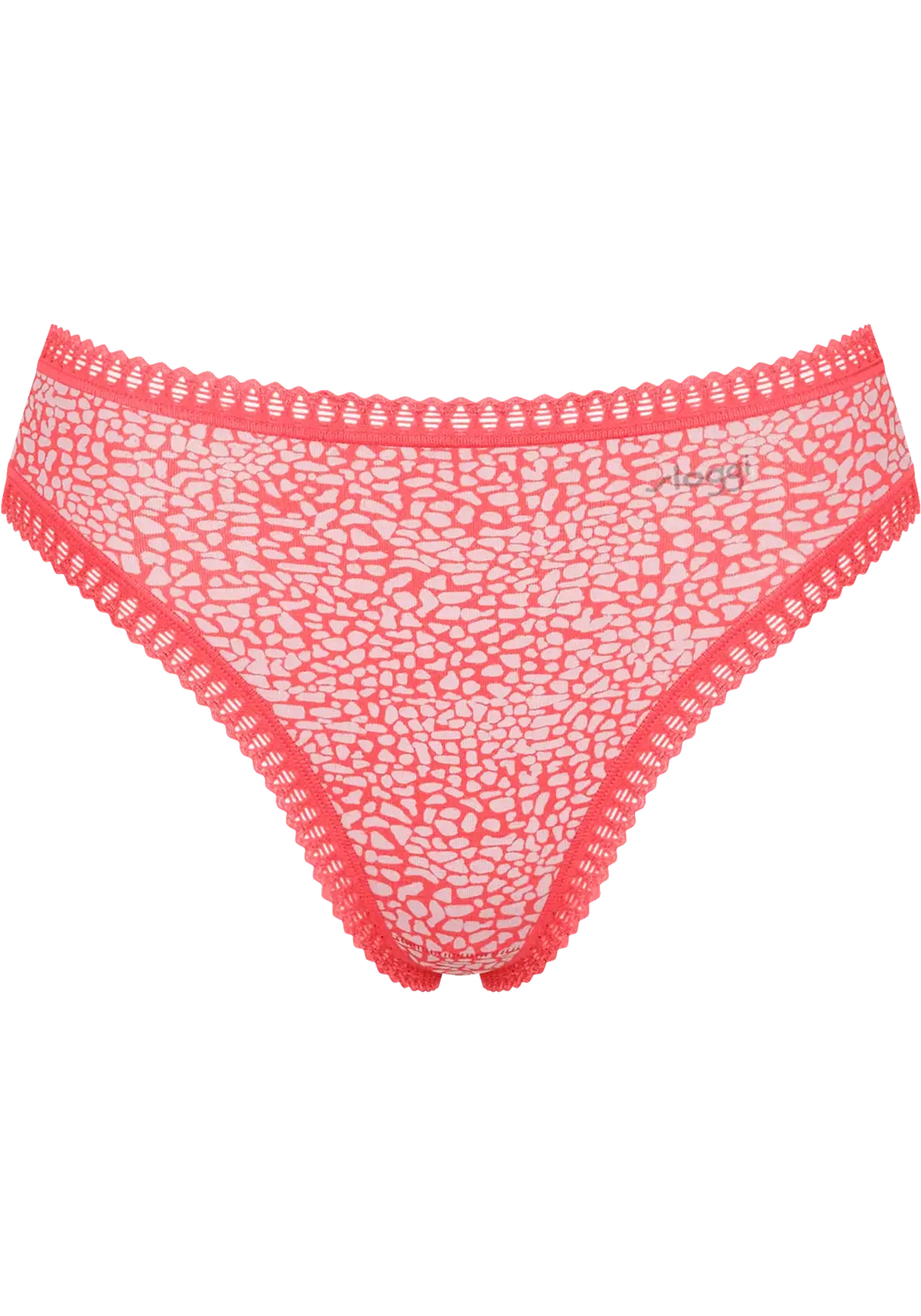 Sloggi Women GO Crush High leg (3-pack), dames slip, geel, oranjerood, print