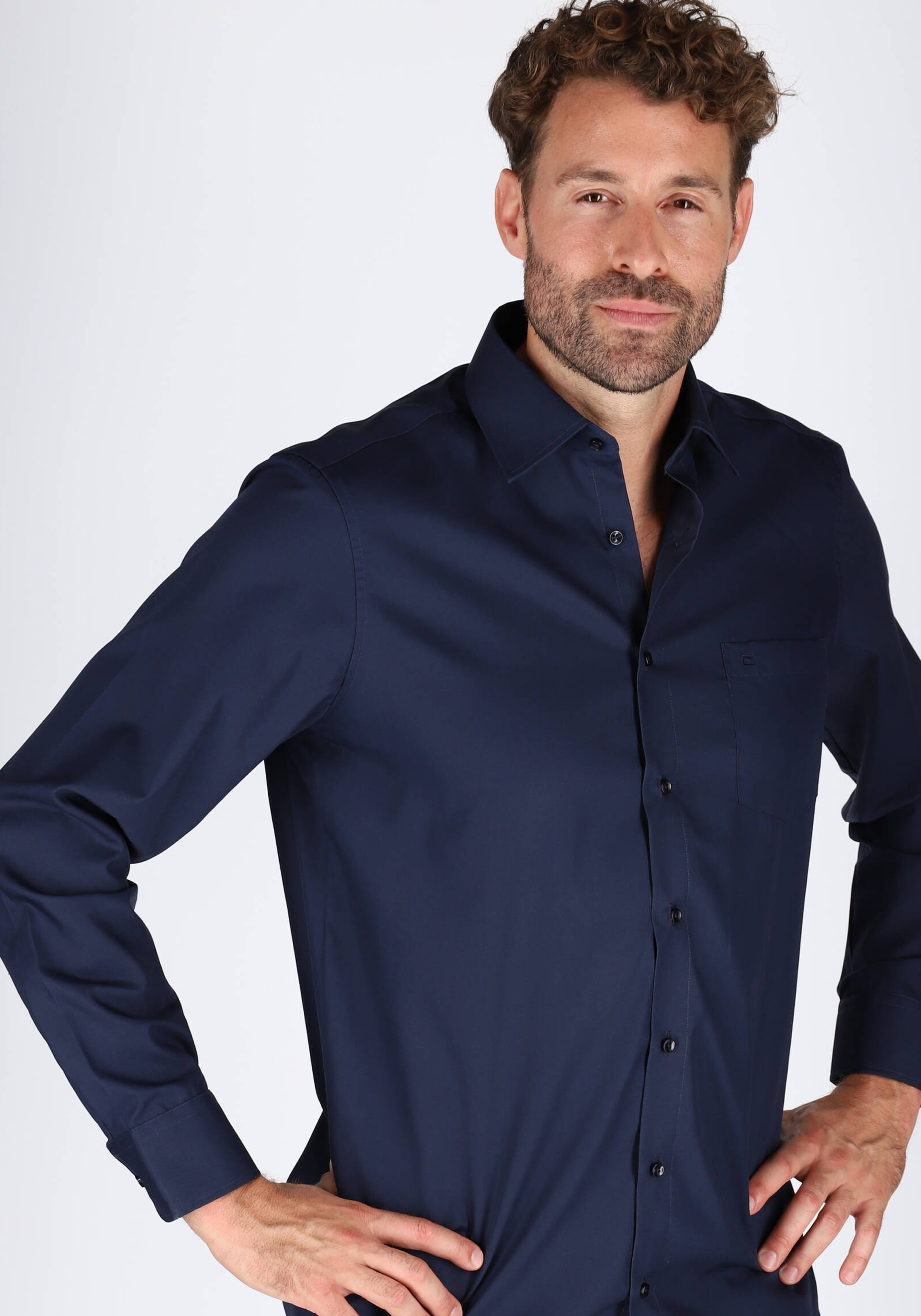 CASA MODA comfort fit overhemd, marine blauw