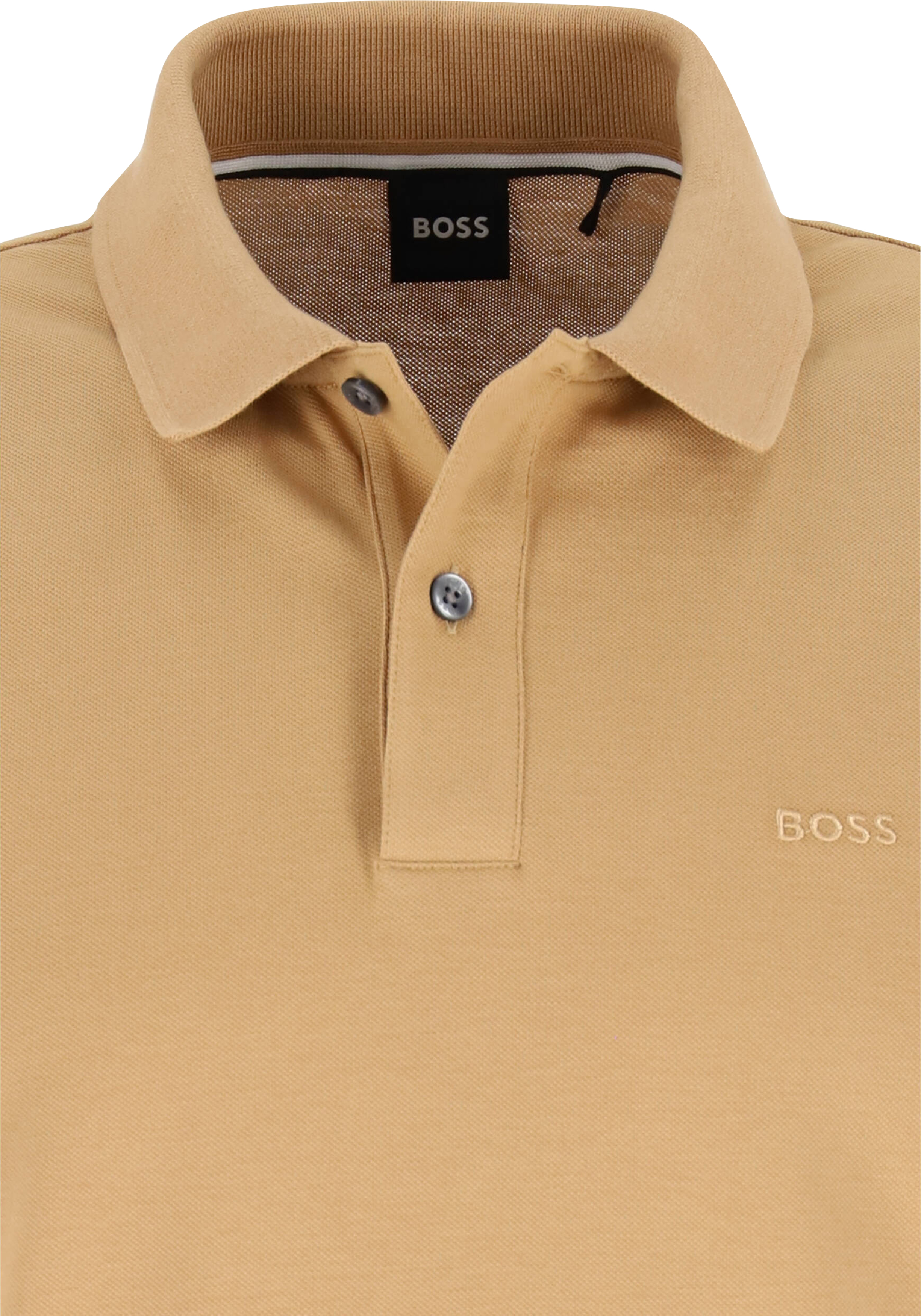 BOSS Pallas regular fit polo, pique, midden beige