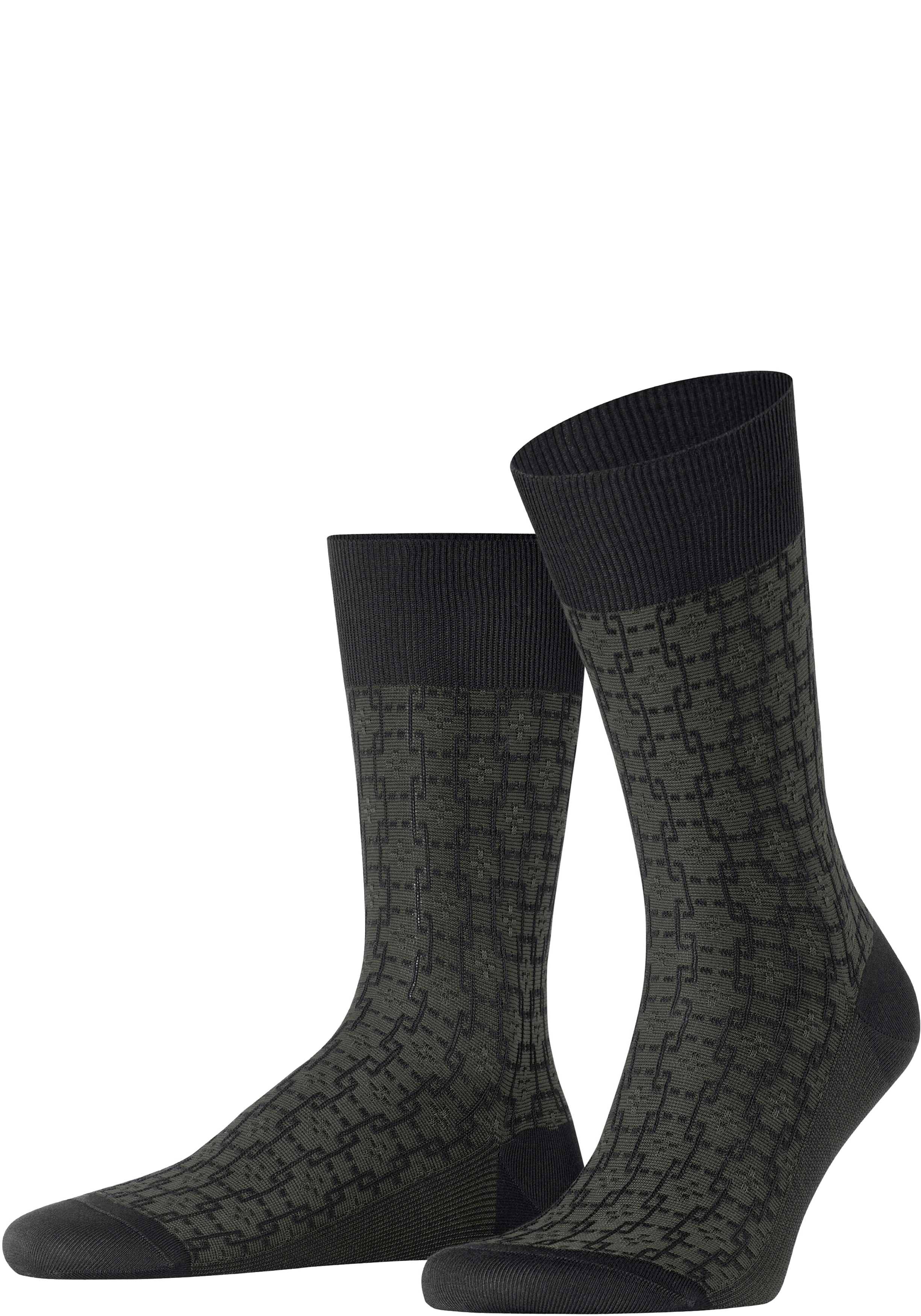 FALKE Artwork Tie herensokken, zwart (black)