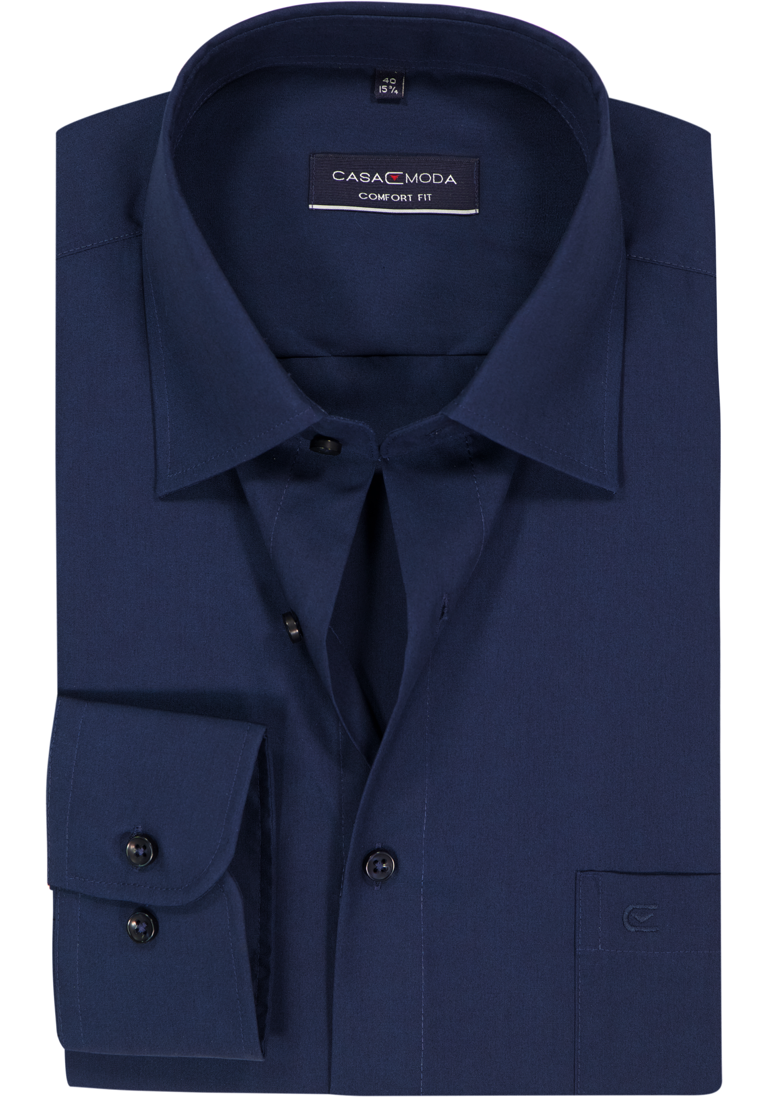 CASAMODA Camicia Business Uni Comfort Fit - Blu Scuro Taglia 52, Puro Cotone